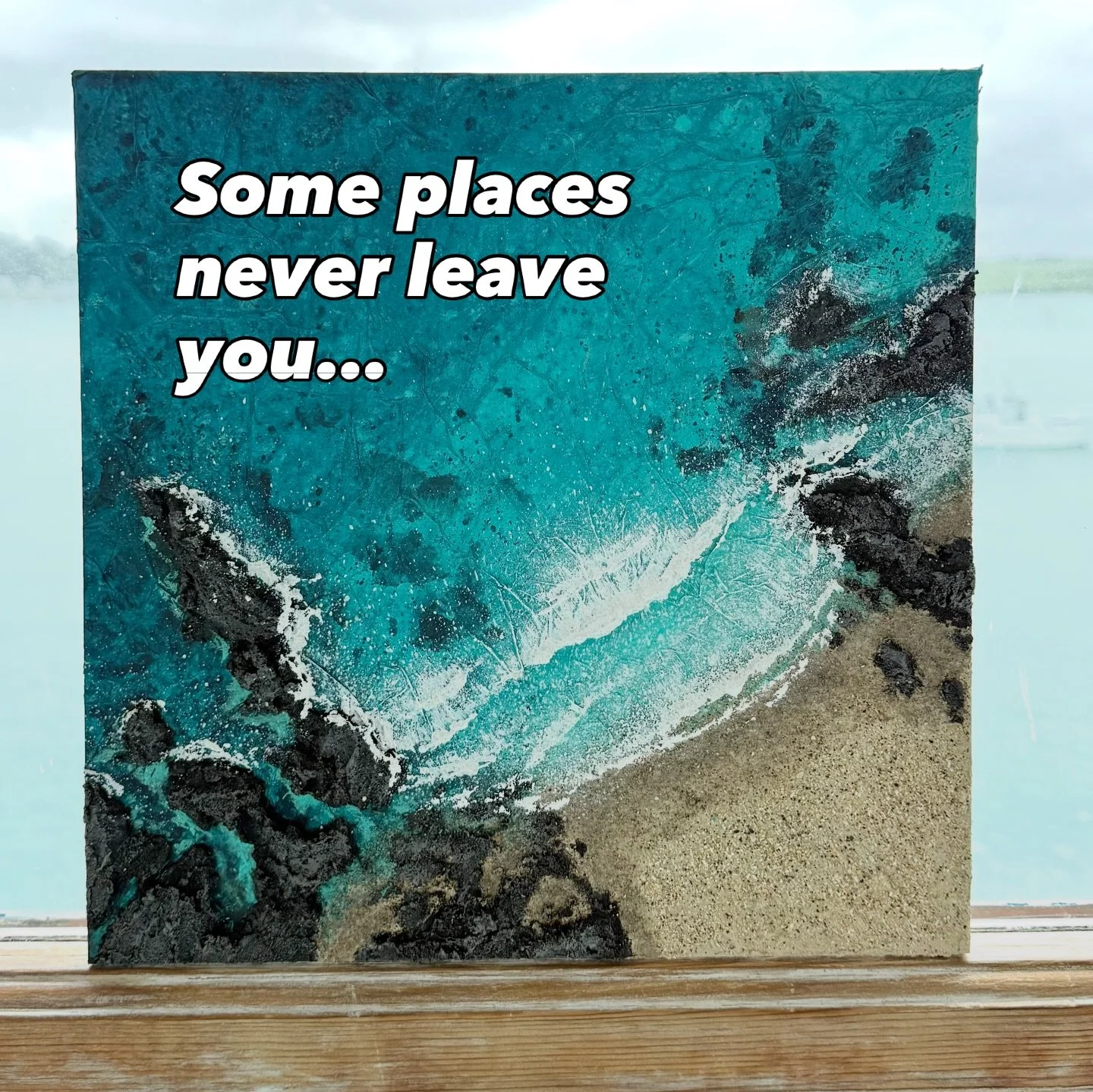 Some places stay with us forever.

A beach visited every summer as a child.
A coastline tied to someone you love.
A trip that marked a chapter of your life.

In the couple of weeks, this painting of Booby&rsquo;s Bay and three others from this collec