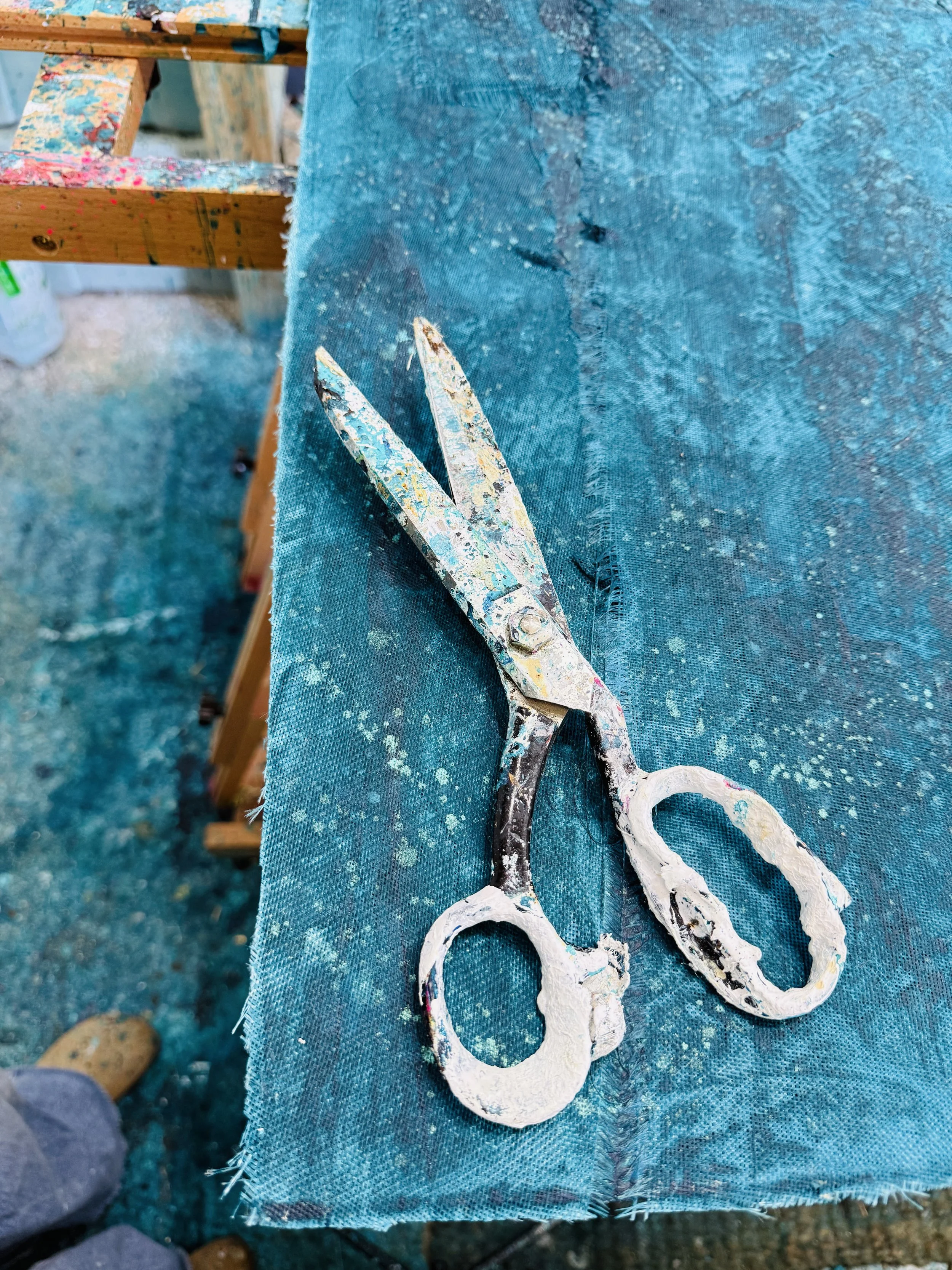 Pieces of Our Lives - Why I use textiles in my paintings.