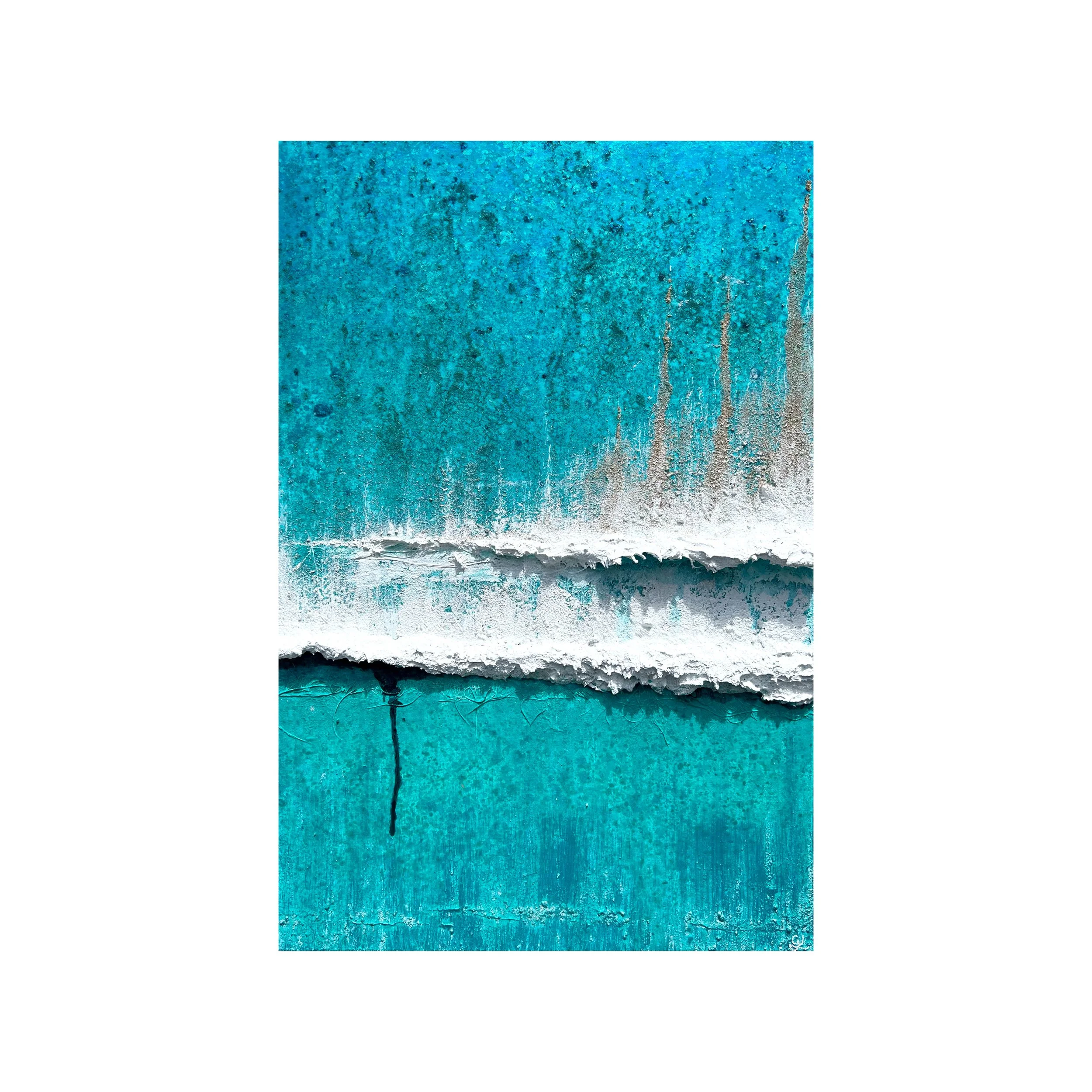 Wave Watching At Crantock - Original Unframed Textured Painting