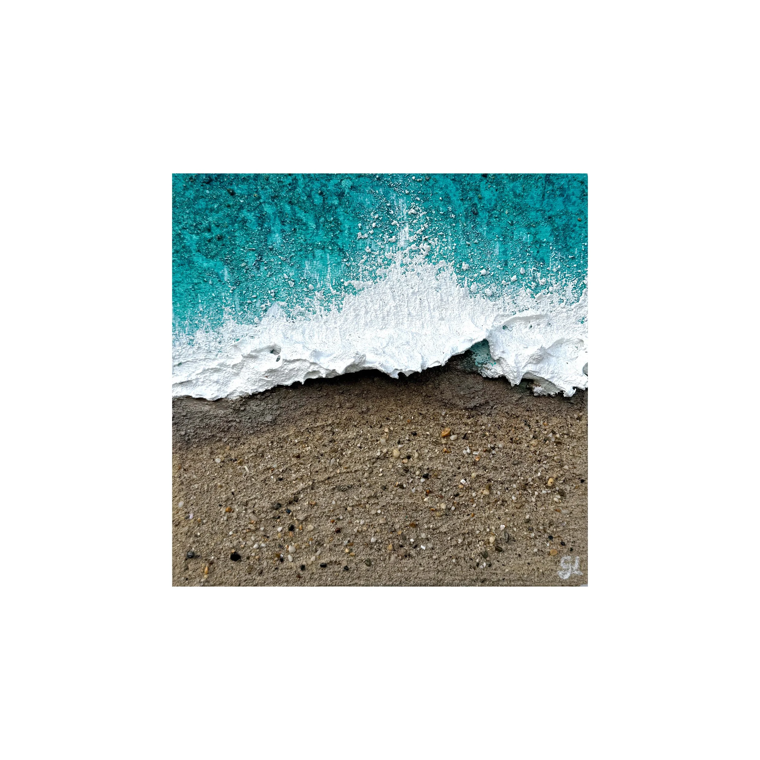 'Harlyn Shore 4' Original Unframed Textured Painting