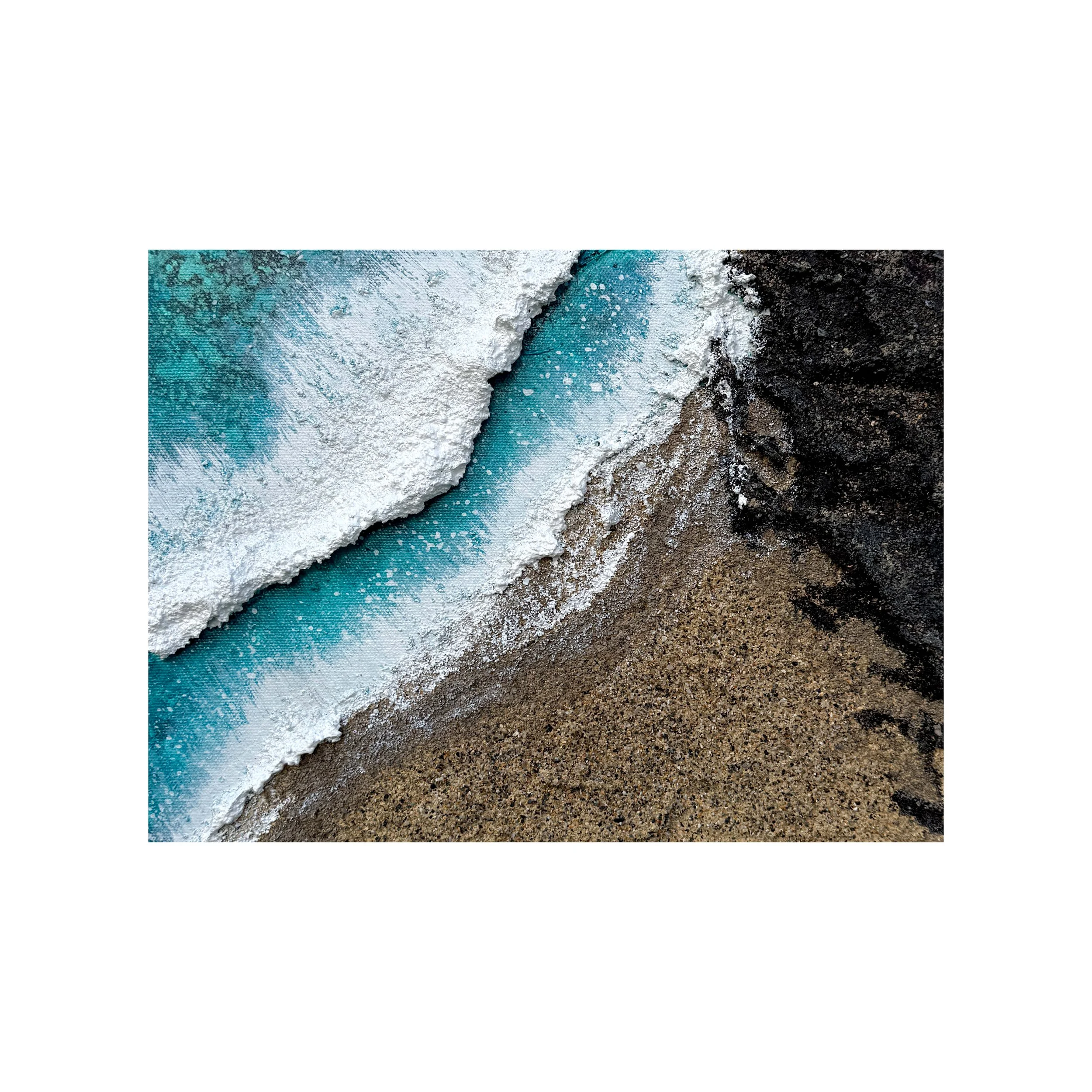 'Crantock Tide' Original Unframed Textured Painting