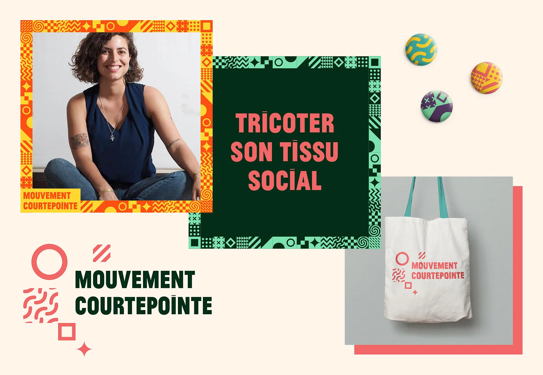 Mouvement Courtepointe Visual Identity