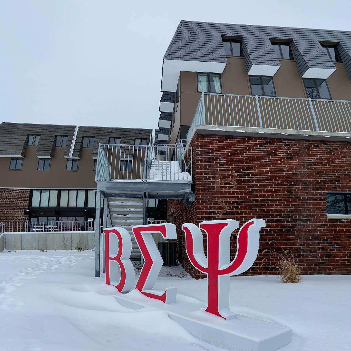 New concrete letters + snow ❄️
&bull;
&bull;
#bravemansociety #adastra #concreteconstruction