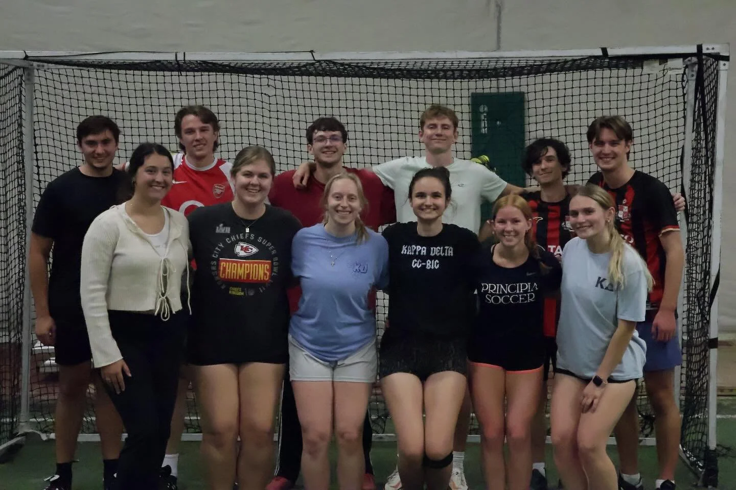 We are your Co-Rec Indoor Soccer Champions! Shout out to the lovely women of @mstkappadelta for playing with us!