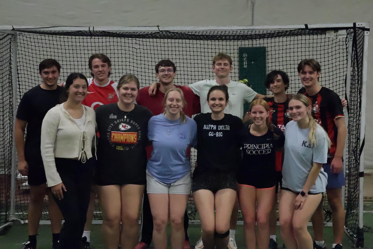 We are your Co-Rec Indoor Soccer Champions! Shout out to the lovely women of @mstkappadelta for playing with us!