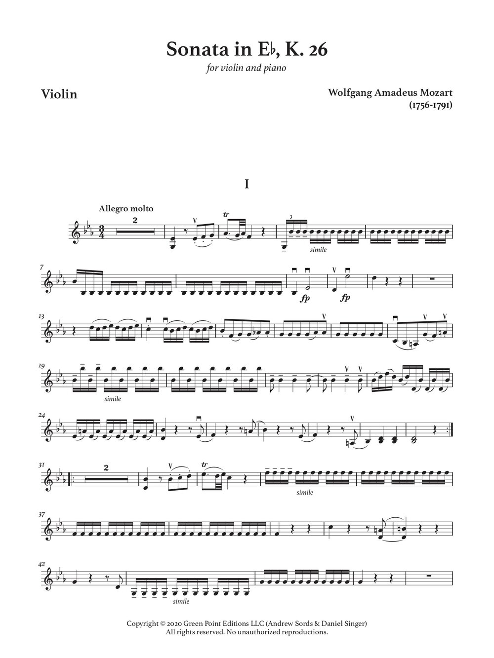 ANDREW　26-31　Mozart　Sonatas　Violin　—　K.　