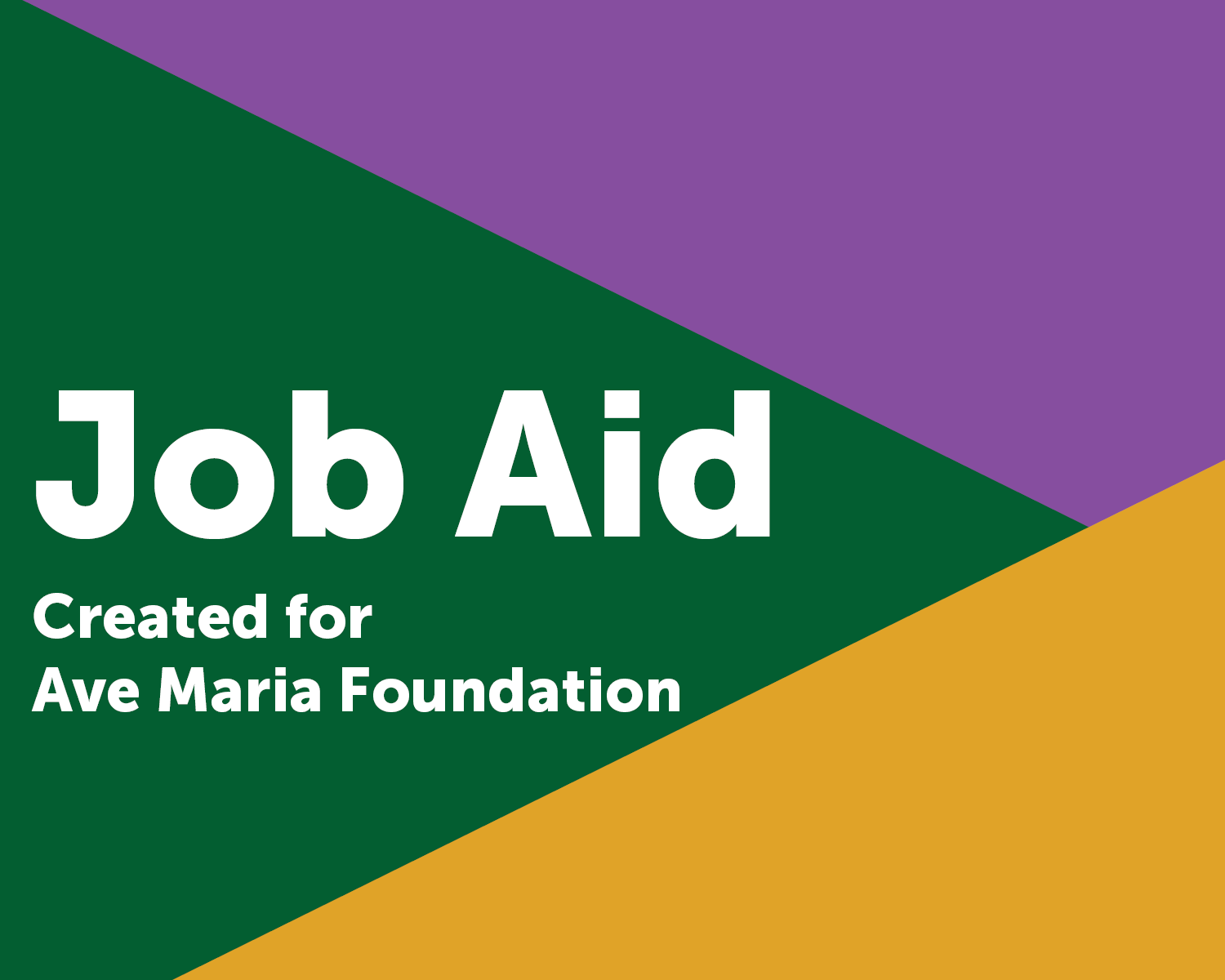 Job Aid