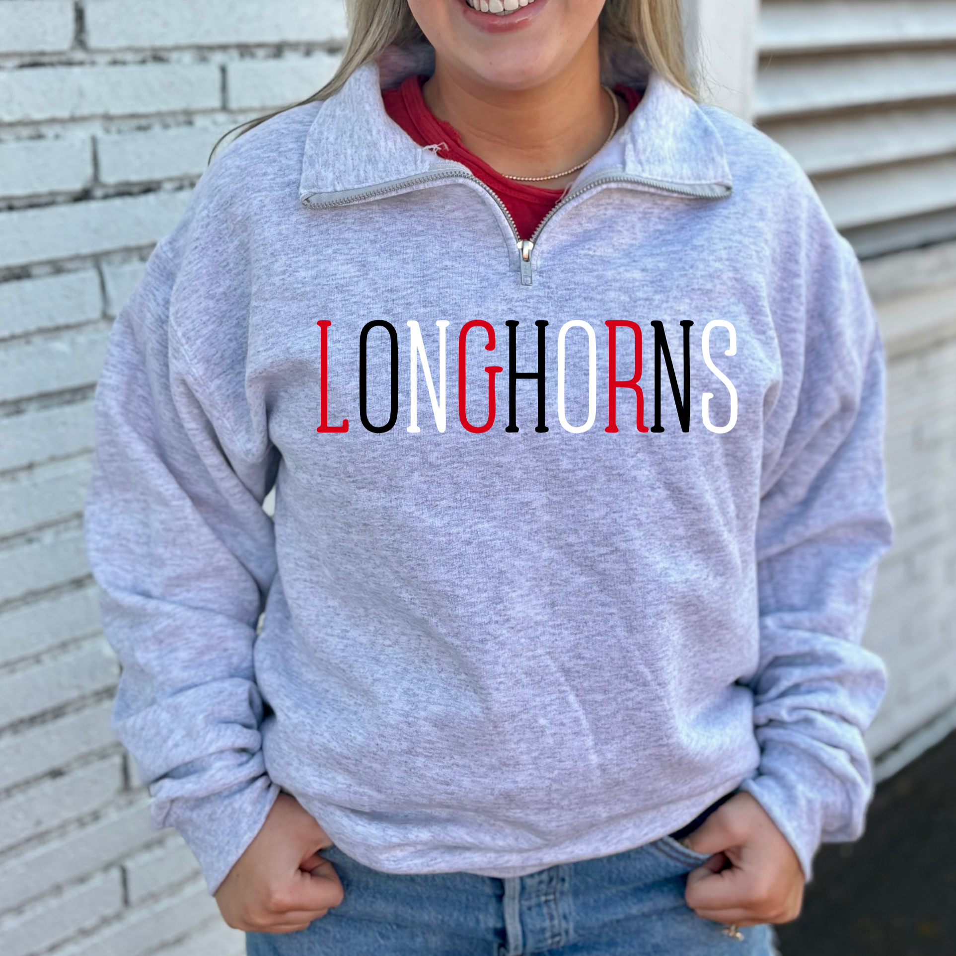 LONGHORNS MULTI COLOR QUARTER ZIP