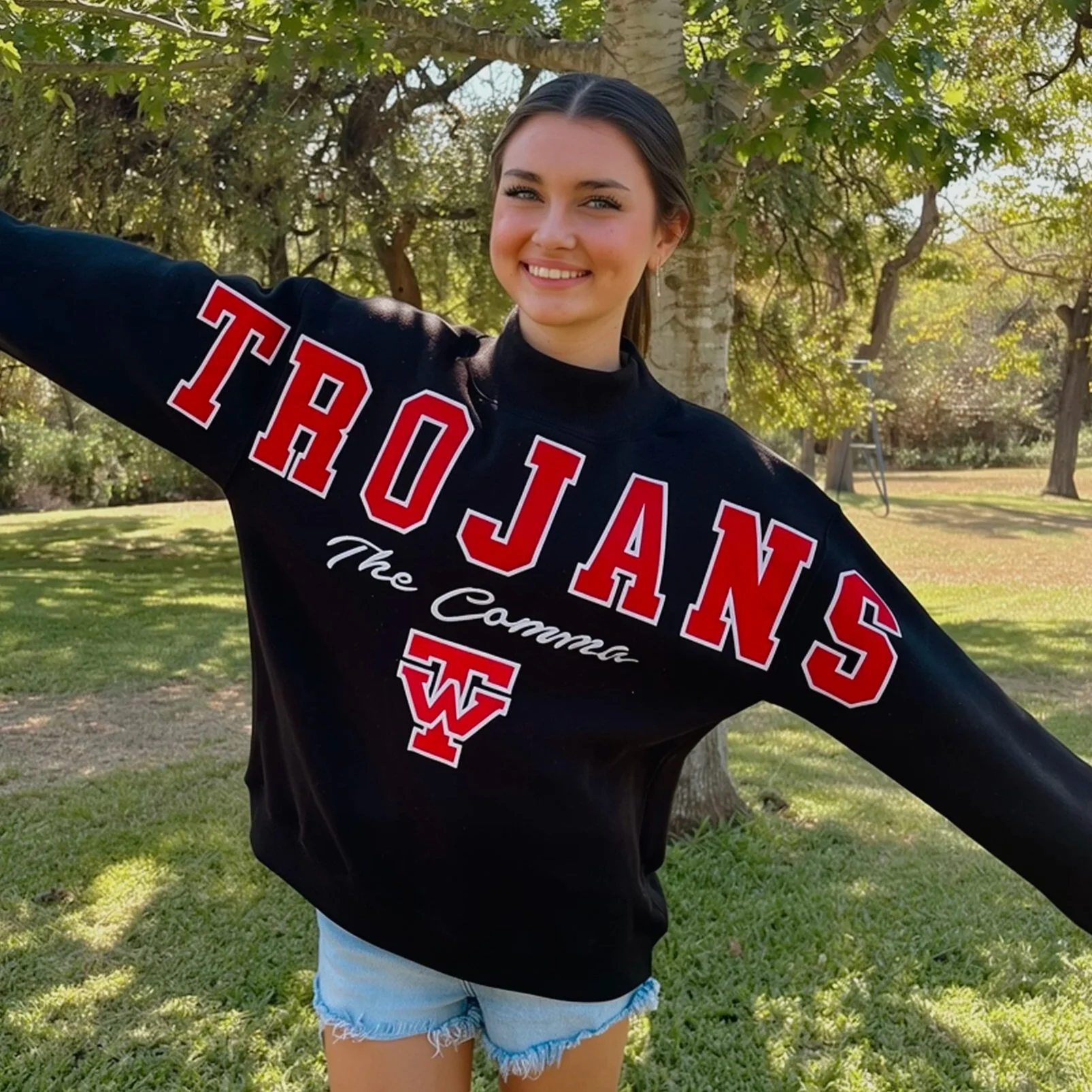 Trojans The Comma Mock-Neck Sweatshirt