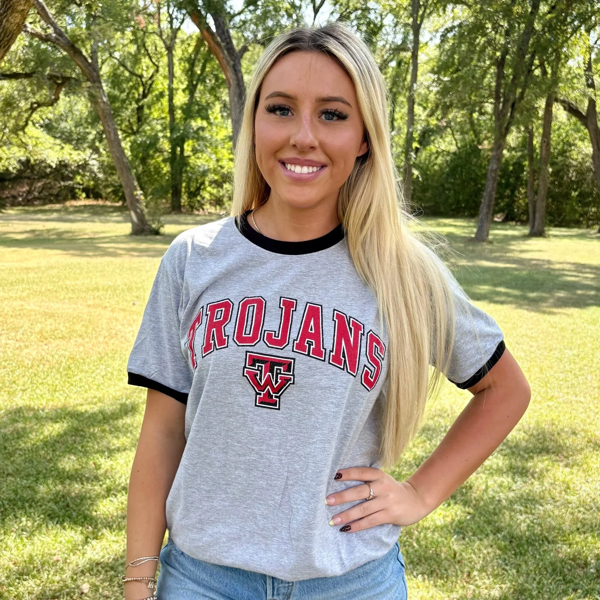 Trojans Ringer Tee