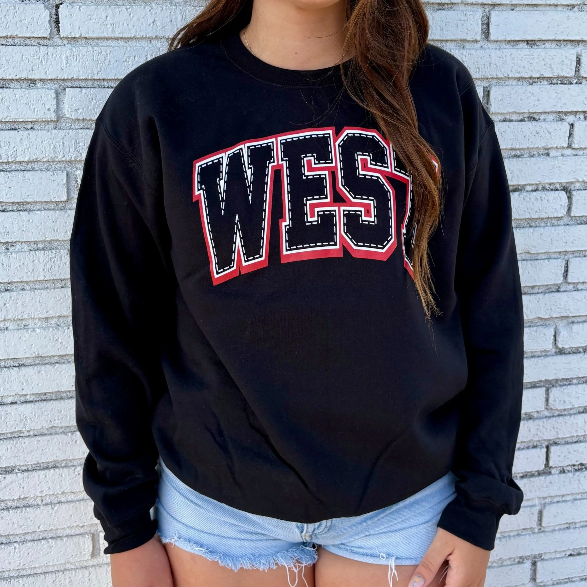 WEST PUFF STITCH SWEATSHIRT