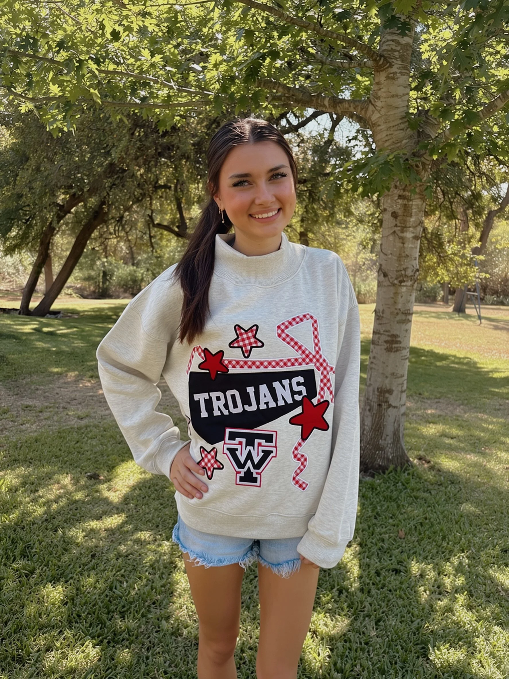 Trojans Megaphone Mock-Neck Sweatshirt