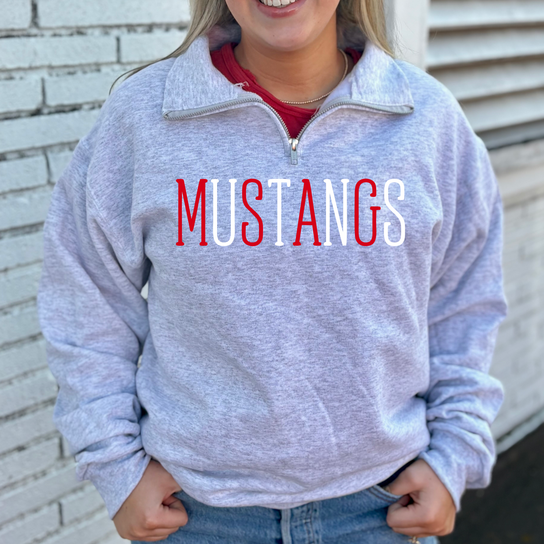 MUSTANGS MULTI COLOR QUARTER ZIP