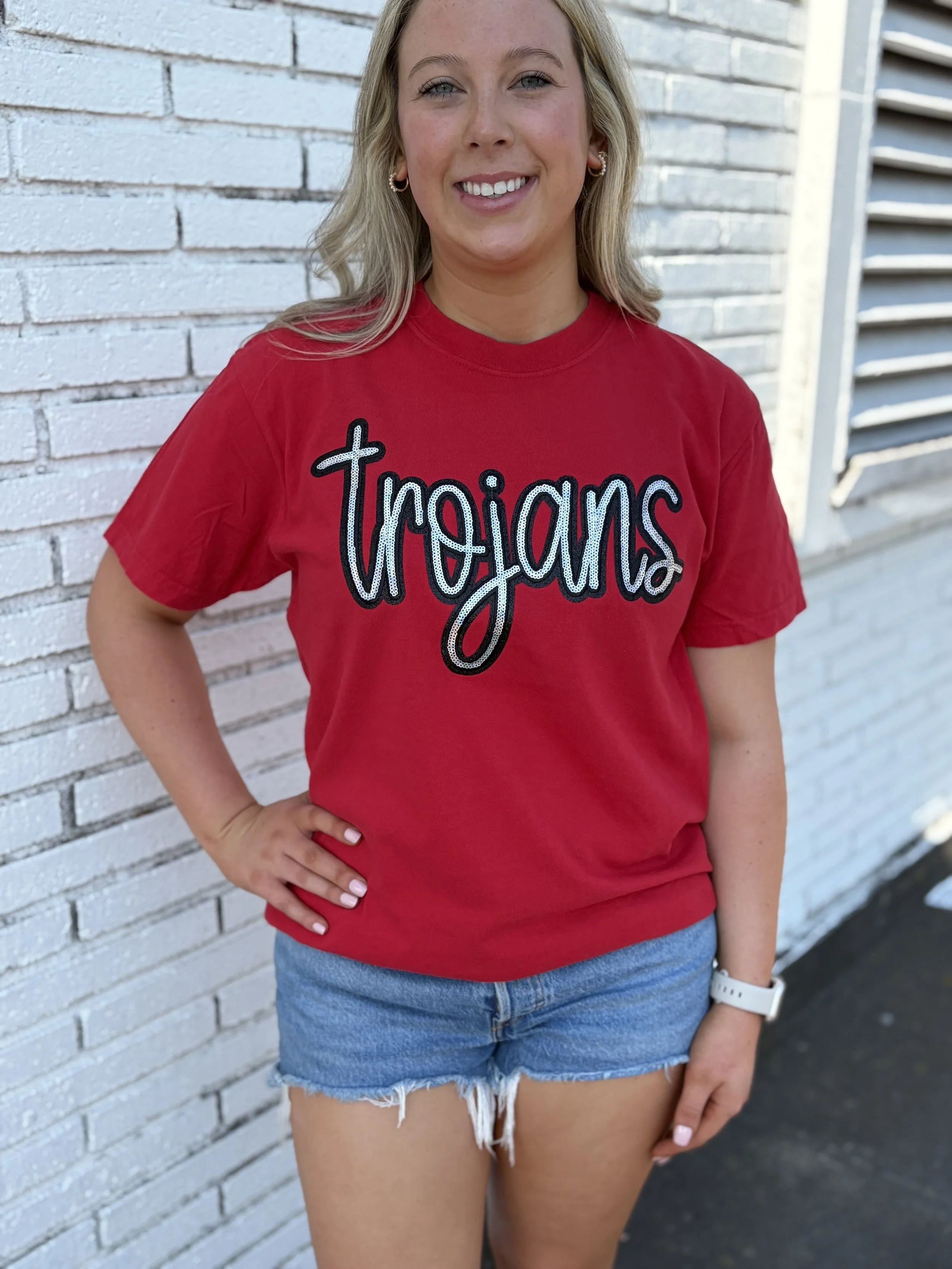TROJANS SEQUIN T-SHIRT