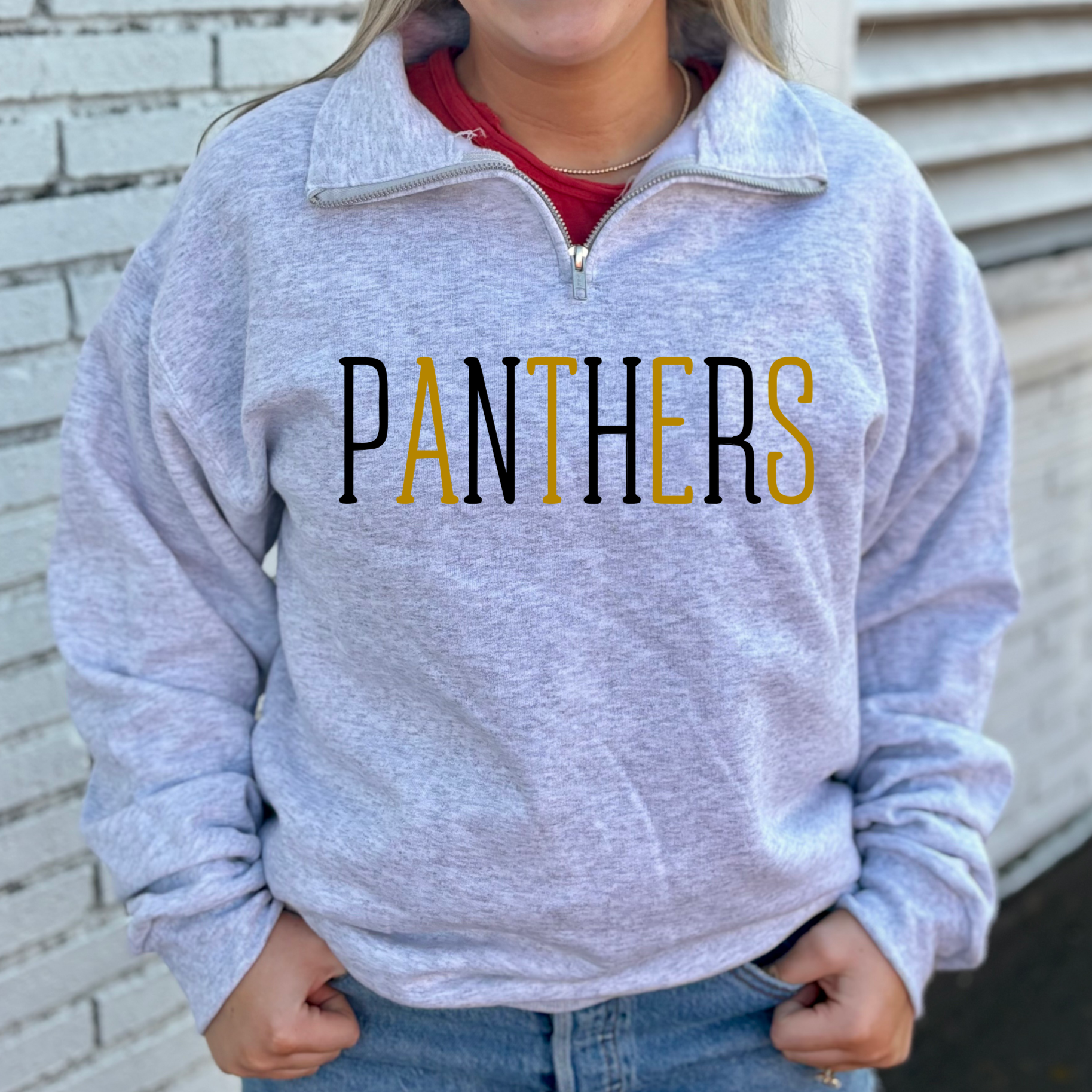 PANTHERS MULTI COLOR QUARTER ZIP