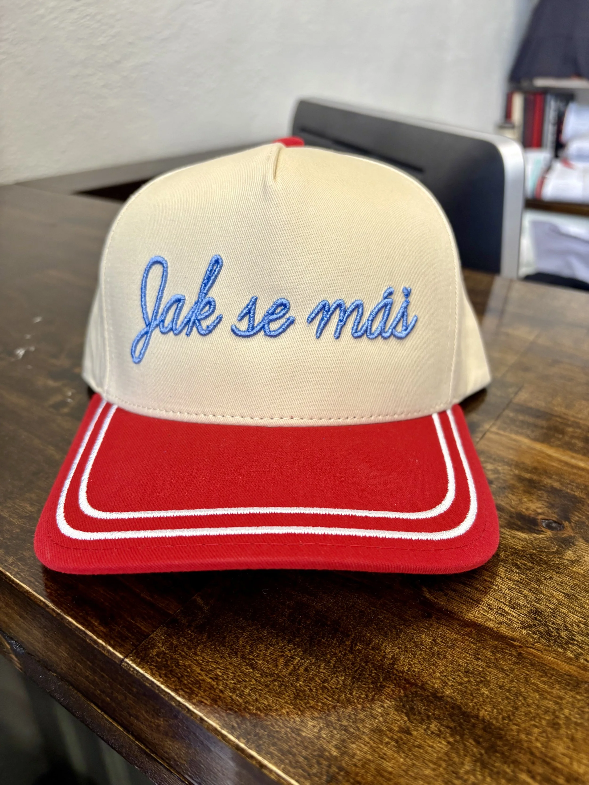 JAK SE MAS 3D RED STITCH CAP