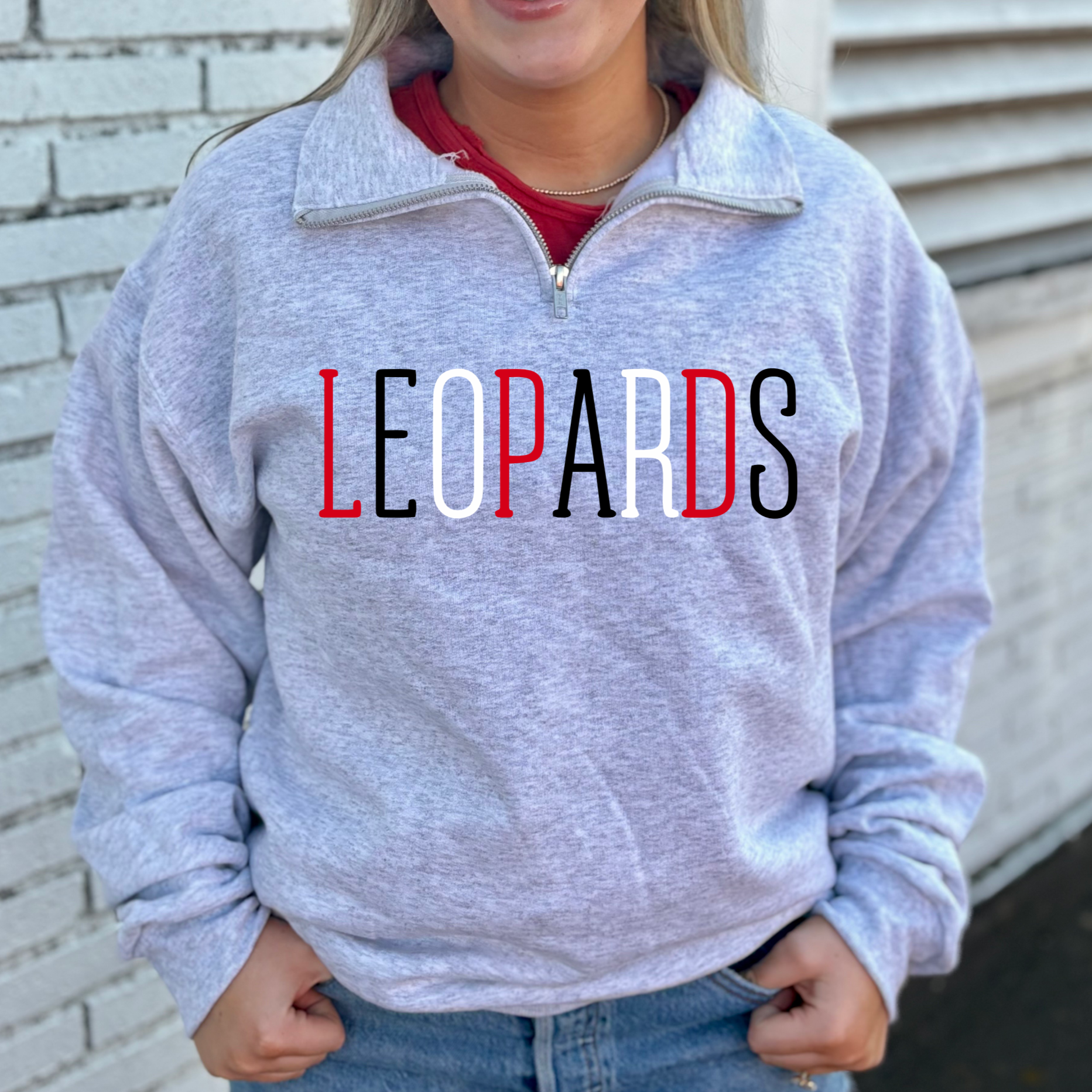 LEOPARDS MULTI COLOR QUARTER ZIP