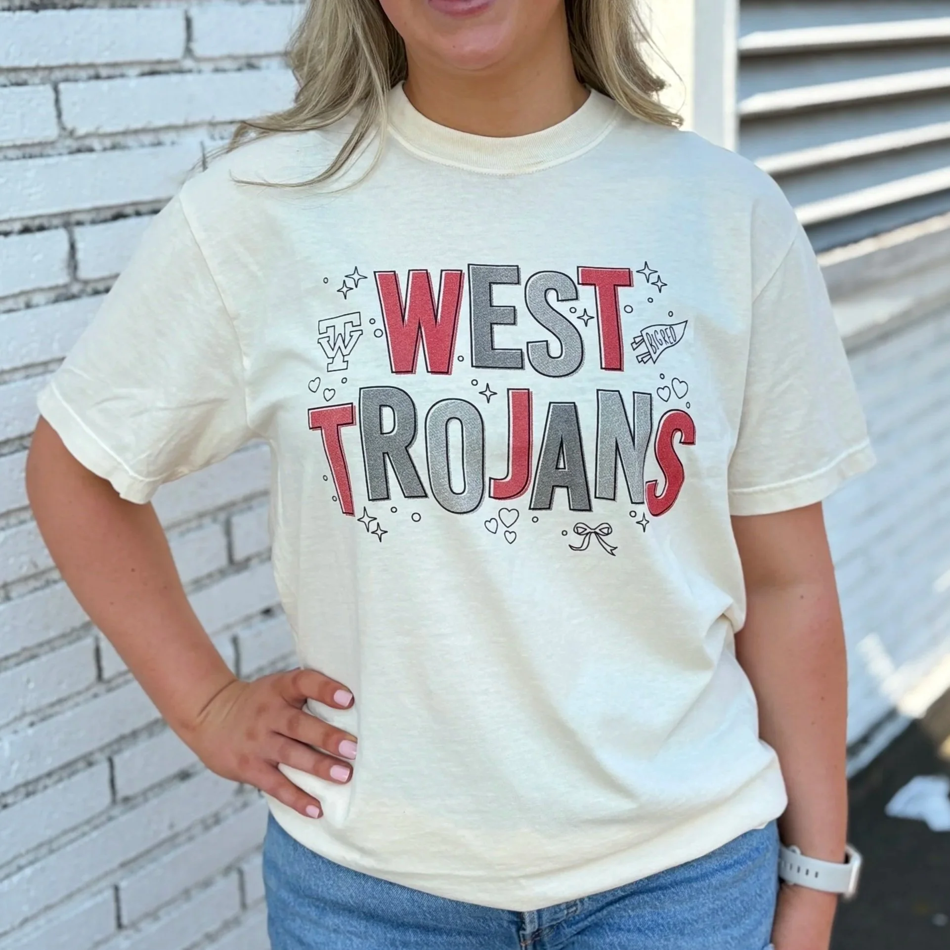 WEST TROJANS DOODLE T-SHIRT
