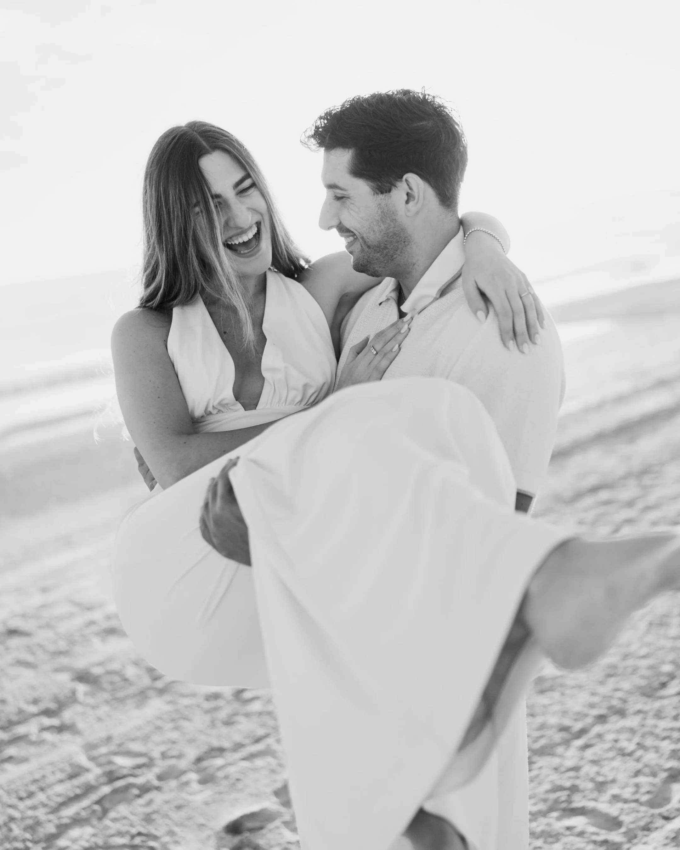 Less than 2 months until Chiara &amp; Jonathan&rsquo;s big day! We had a blast in Florida taking their engagement photos - these are some of our favourite black and whites :)