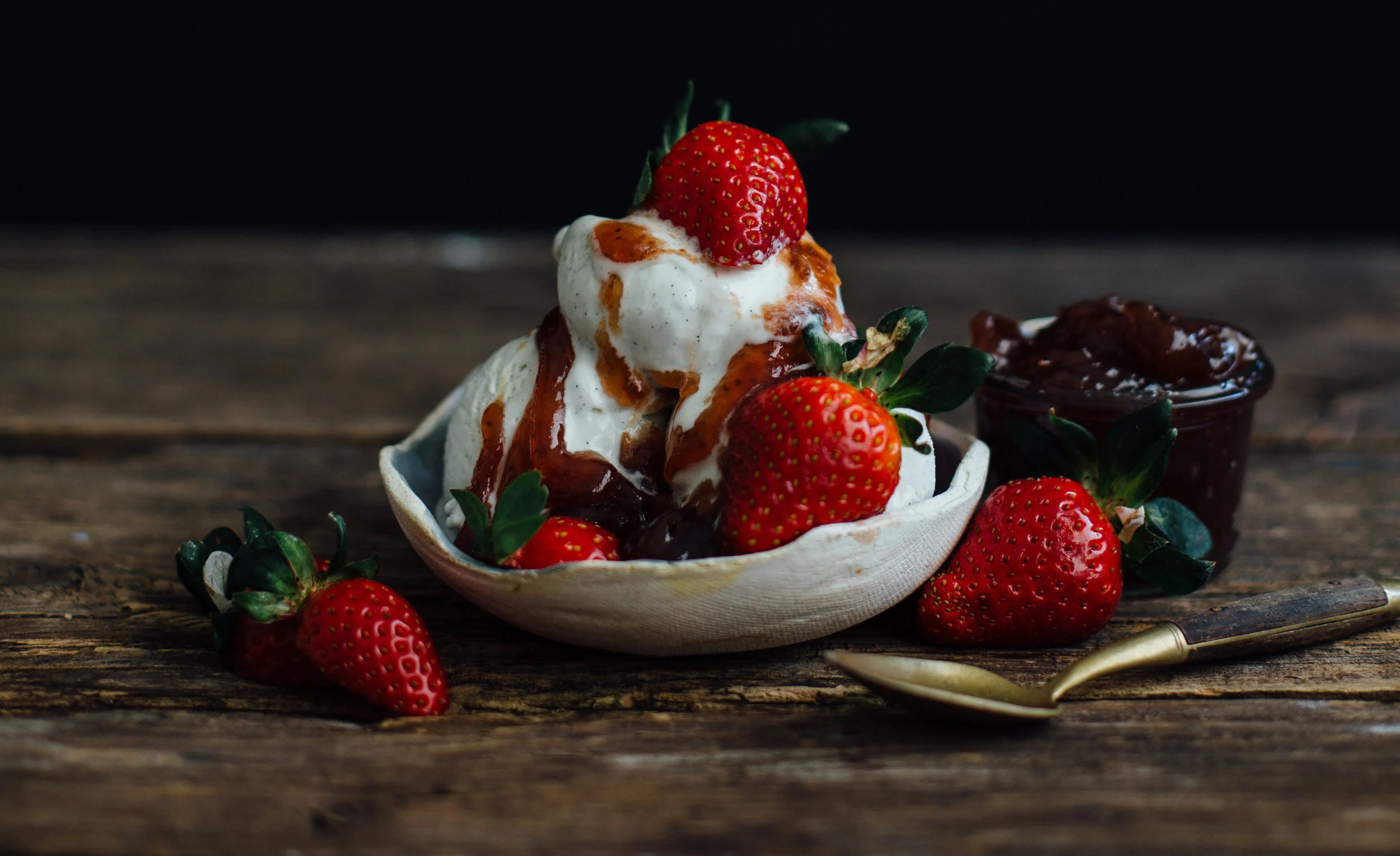 Roasted Strawberry Rhubarb Sauce