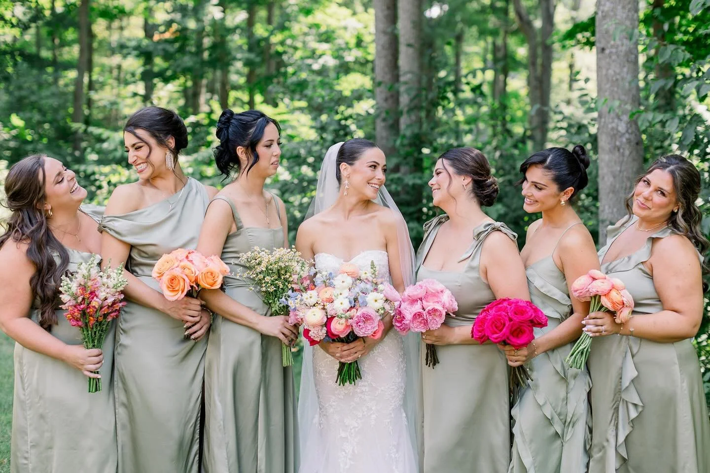 With grace, laughter and love a Bride and her Maids.