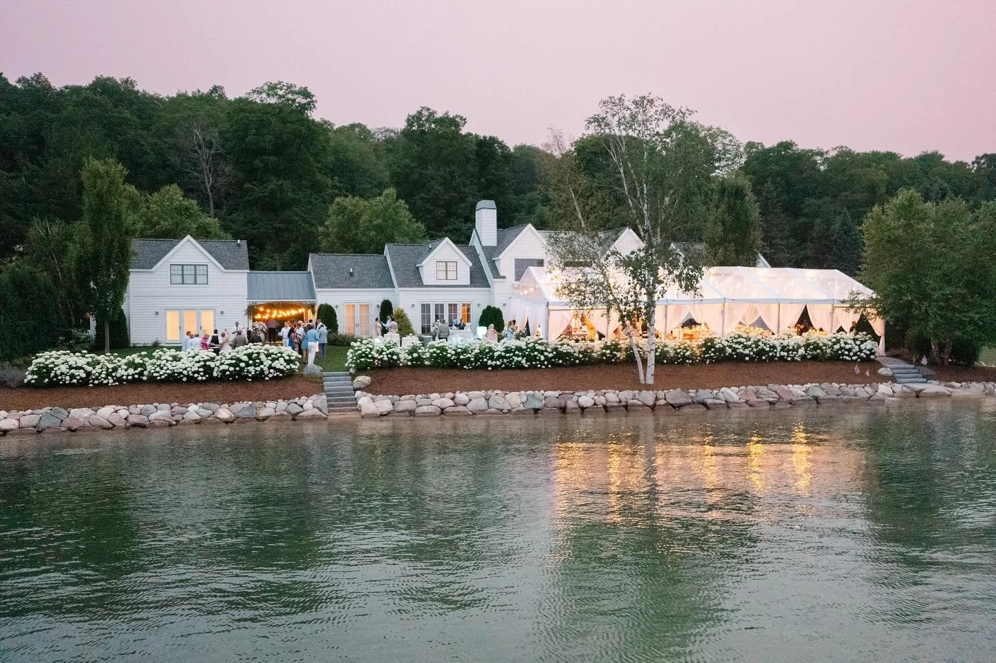 We love transforming backyards into memories that last forever. Walloon Lake beauty for Lexy &amp; Justin.