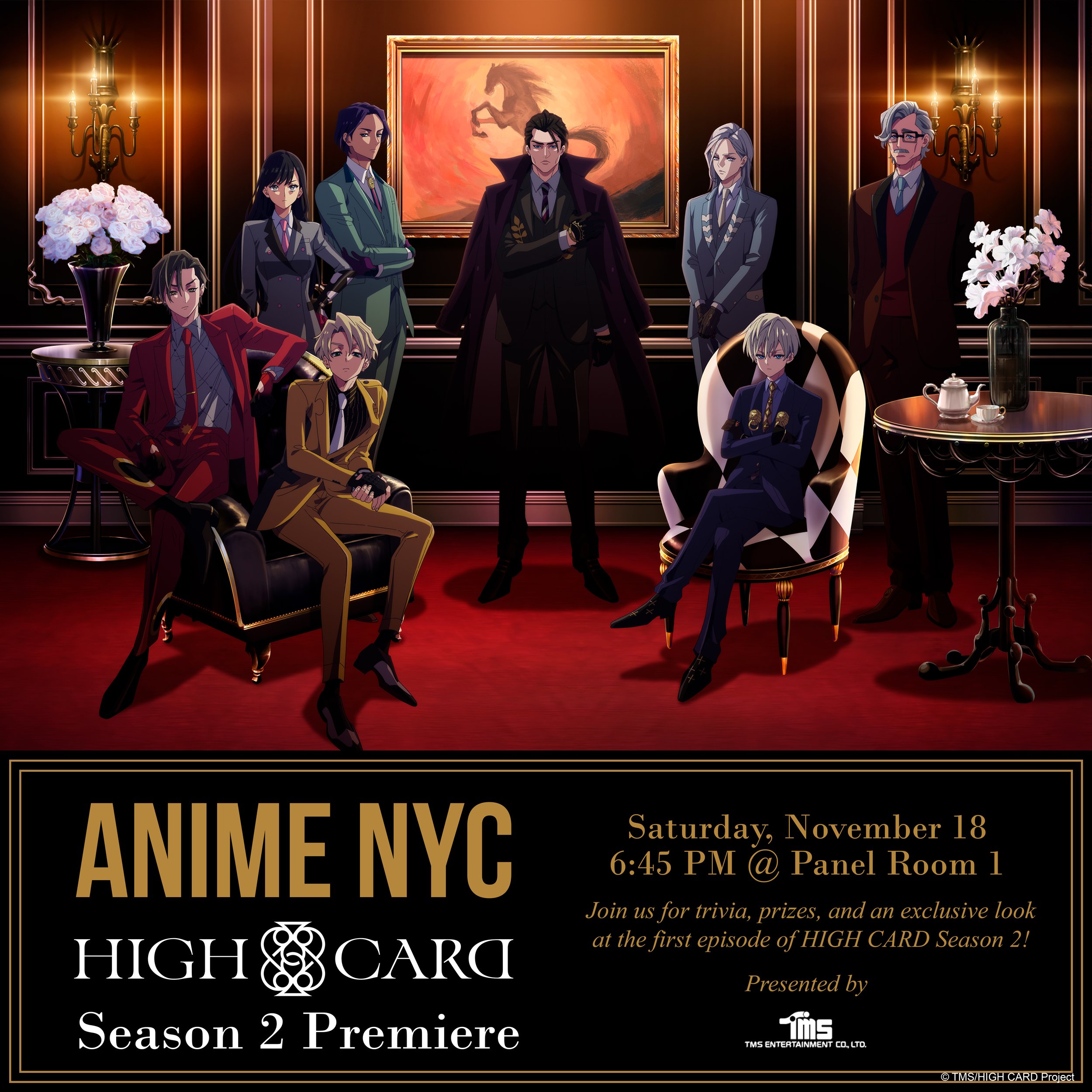 TMS Entertainment Announces HIGH CARD world premiere screening and panel  and LUPIN THE 3rd panel and trivia contest at Anime NYC at The Javits  Center — TMS Entertainment - Anime You Love