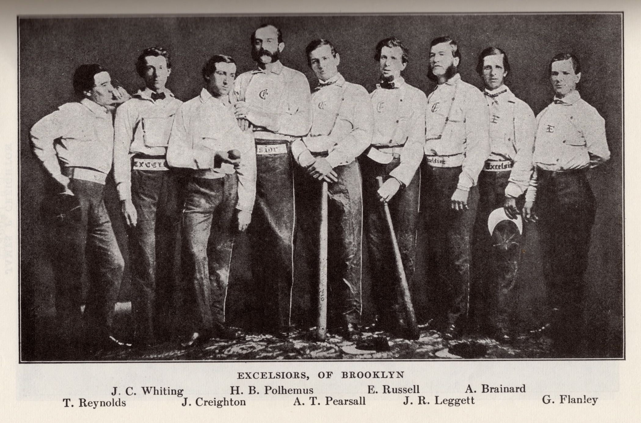 1860 Brooklyn Excelsiors Baseball Team Photo Reprint 5" by 7" 