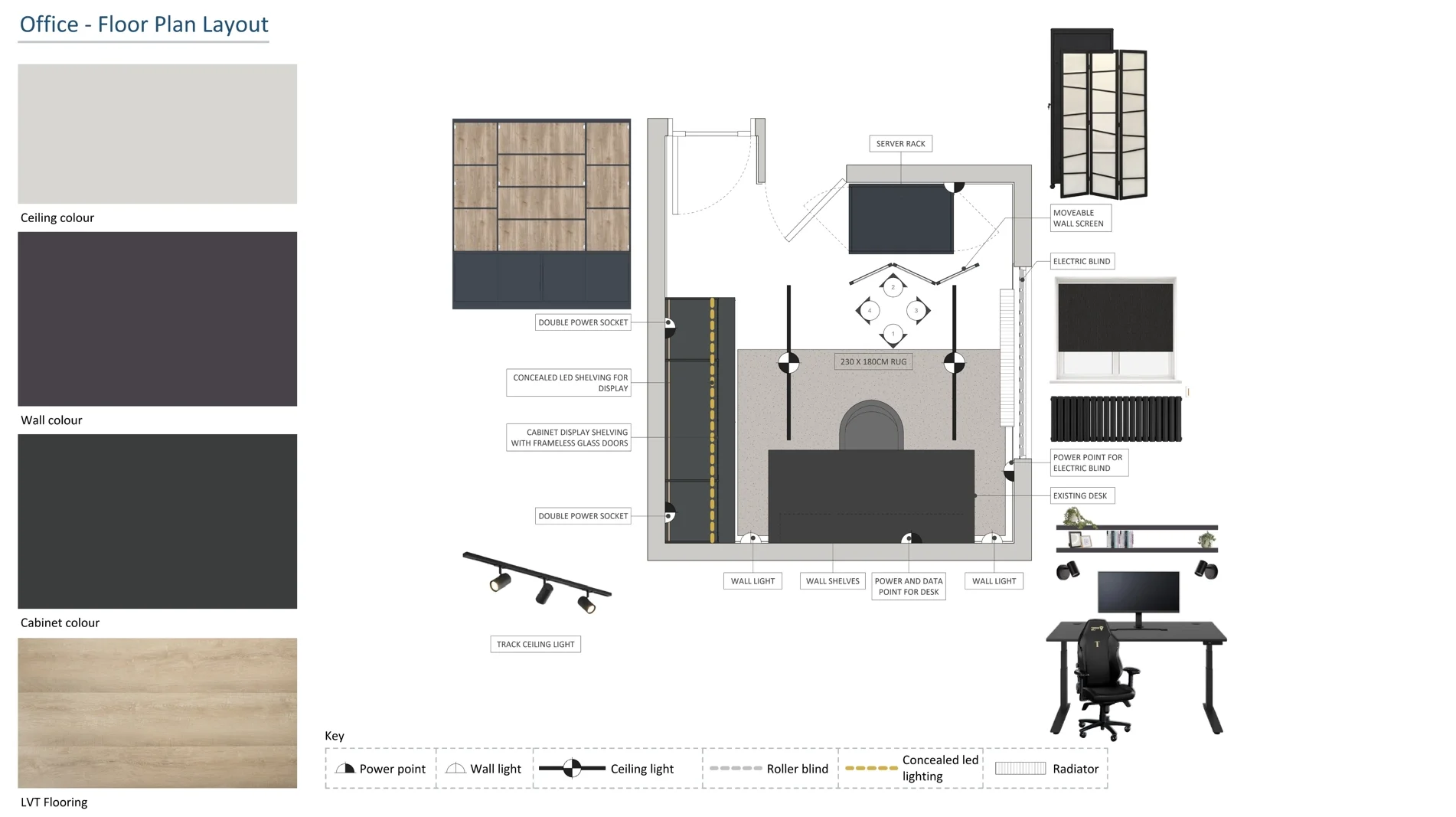 Gaming office layout