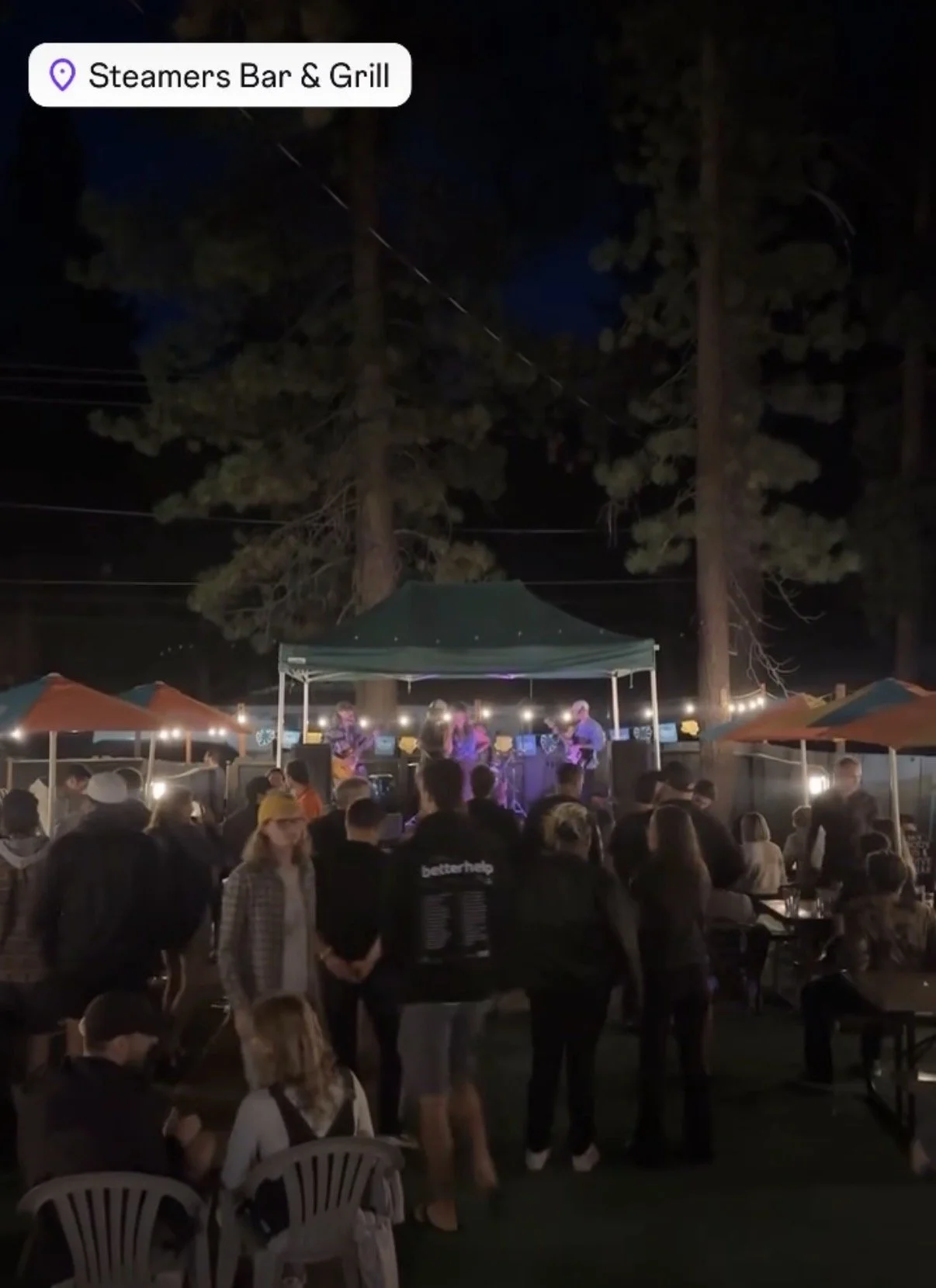 Steamers. Great local spot.  Good food, strong good cocktails and live music. 