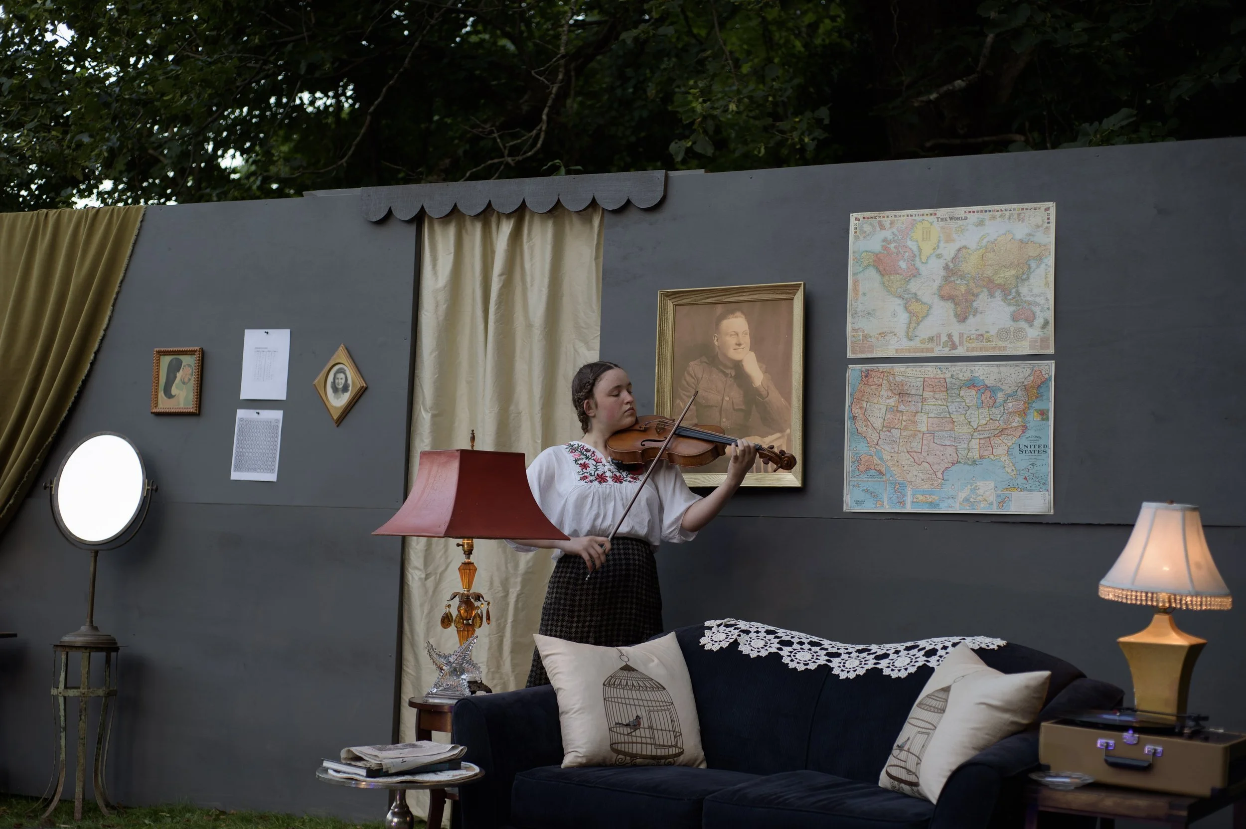 Playing music for a theatrical production of The Glass Menagerie by Tennessee Williams, directed by Cole Seitz, 2021 -Oliver Kress 