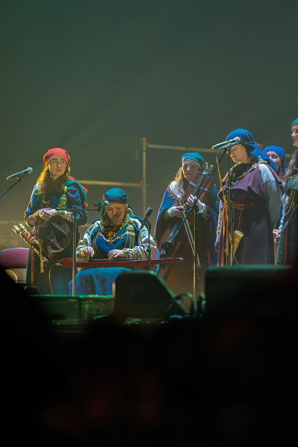 Opening for metal group Skyforger as part of folklore group Skandinieki, 05.2025. photo: Matīss Galzons