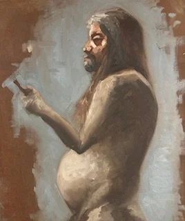 "Male Study",  Oil paint on canvas board, 11" x 14"