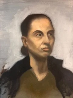 "Portrait Study No. 1",  Oil paint on canvas board, 9" x 12"