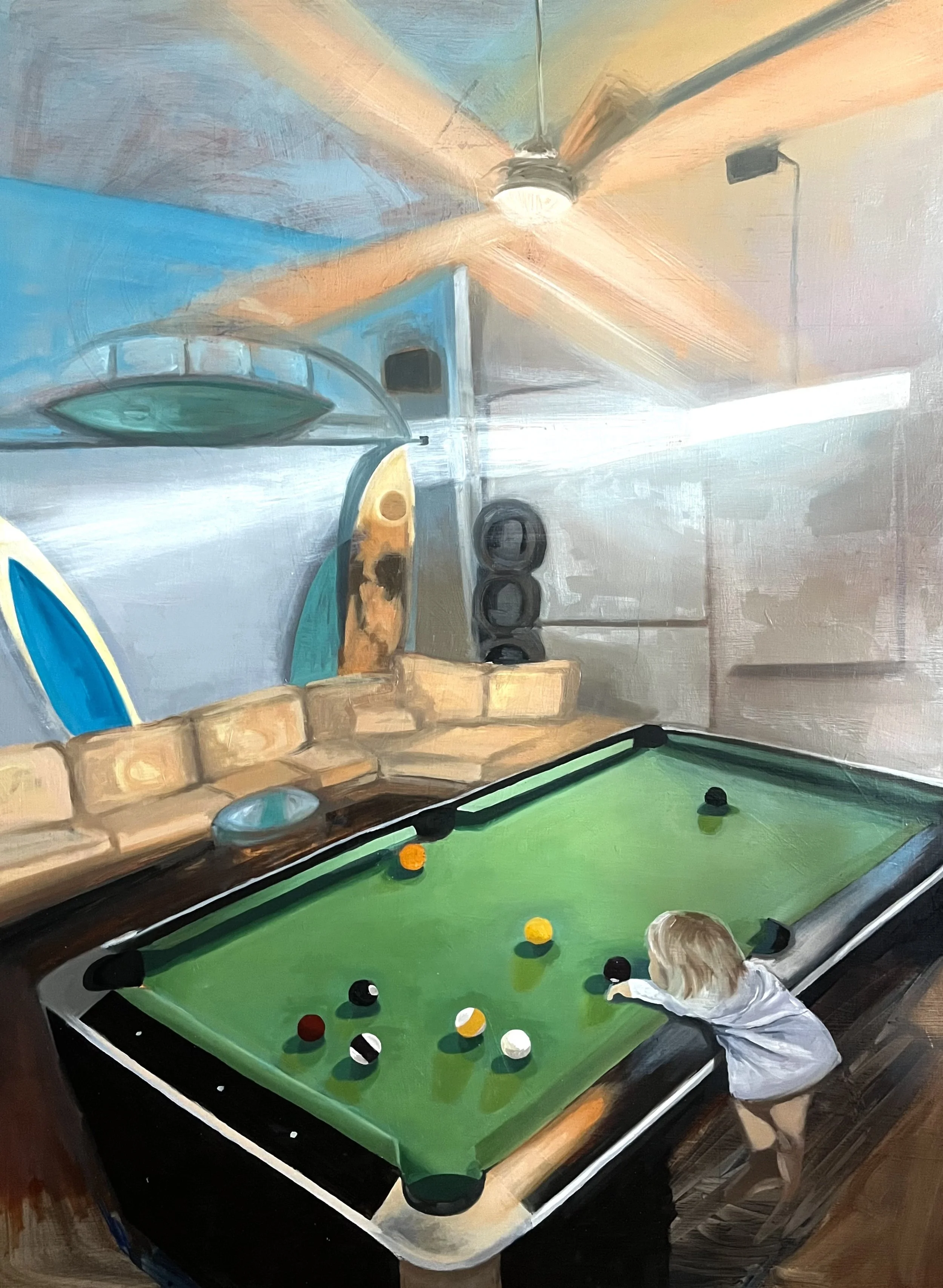 "Untitled",  Oil paint on wood, 36" x 48"