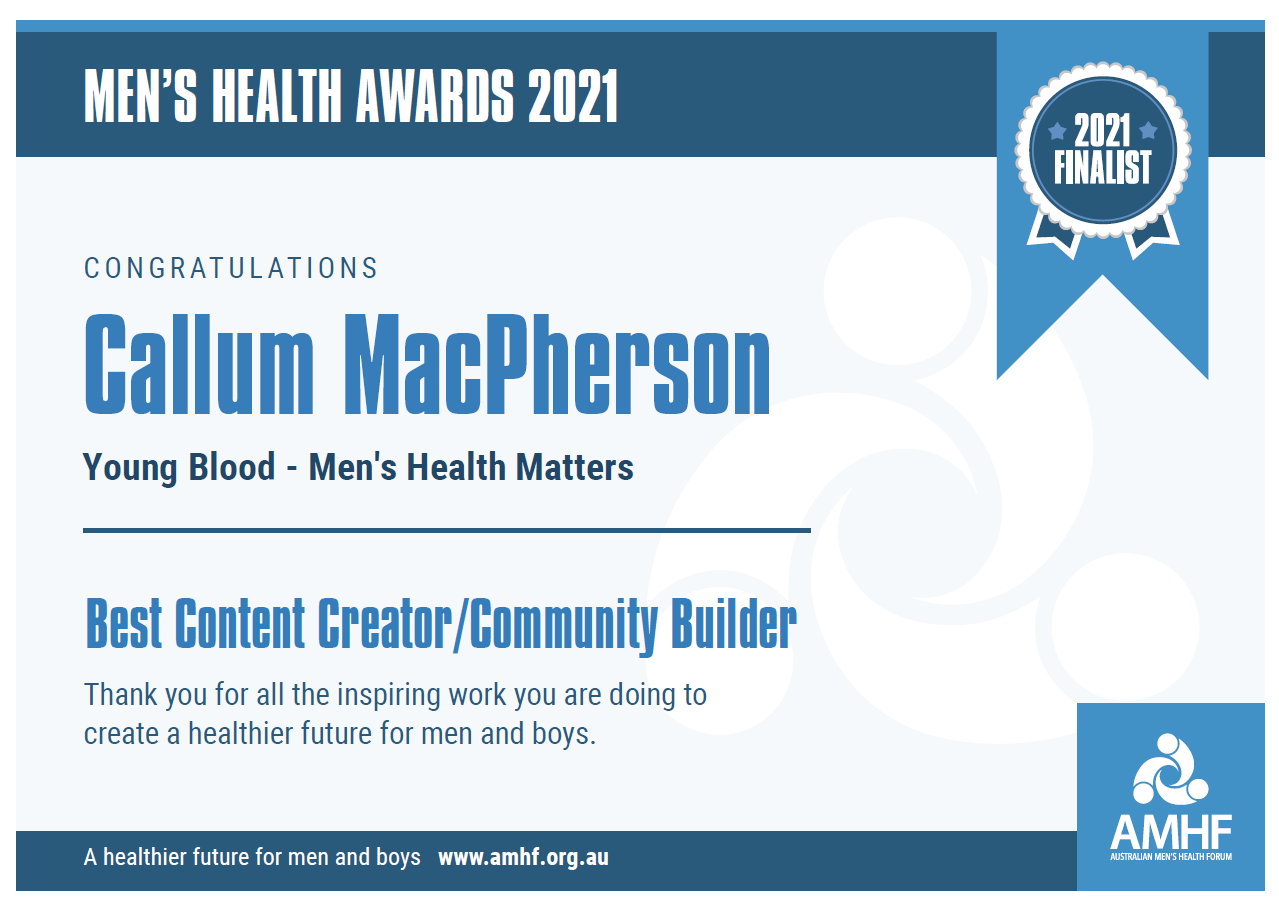 Finalist - National Men's Health Awards 2021