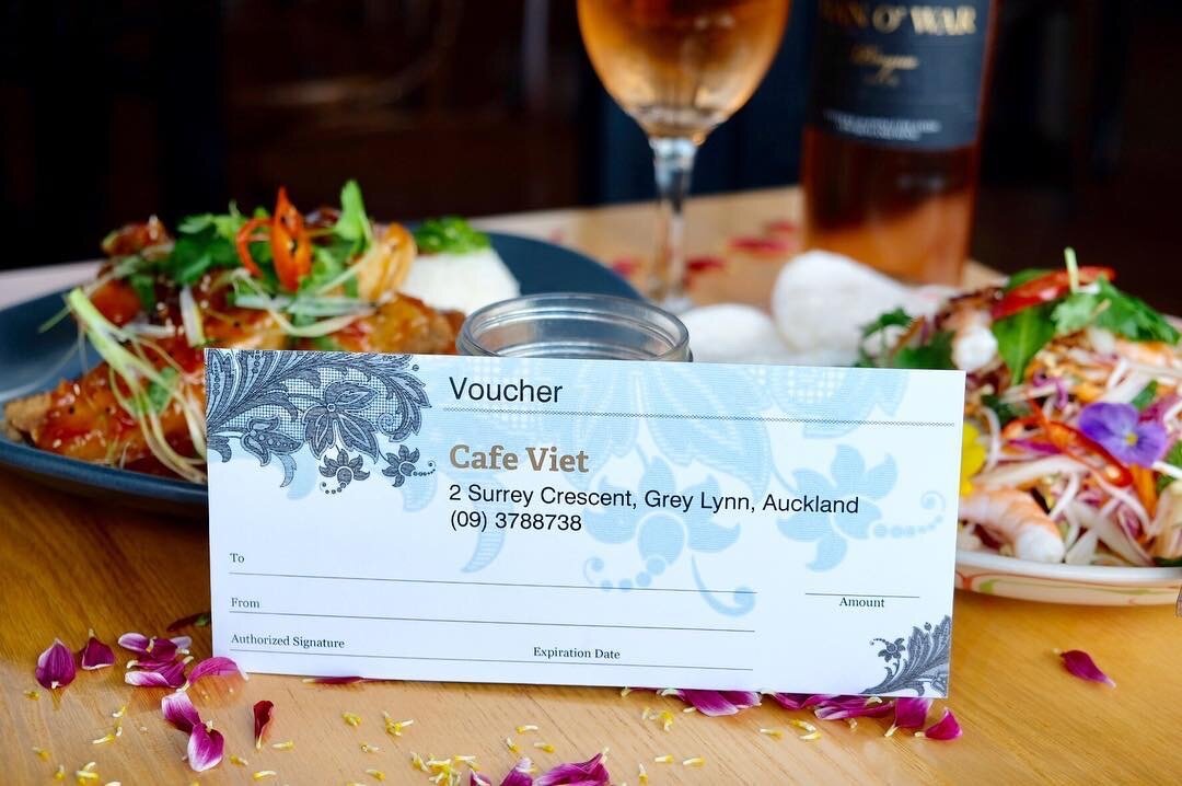 Cafe Viet Vouchers now Available - A perfect gift for someone special. 