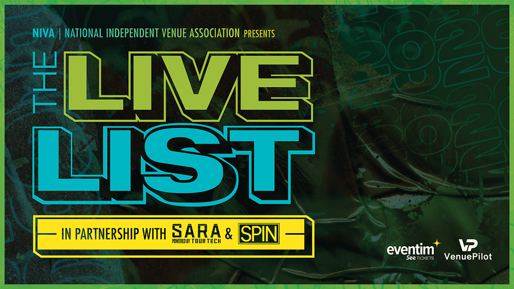 List Live National Independent Venue Association Presents The 2026 Live List ...