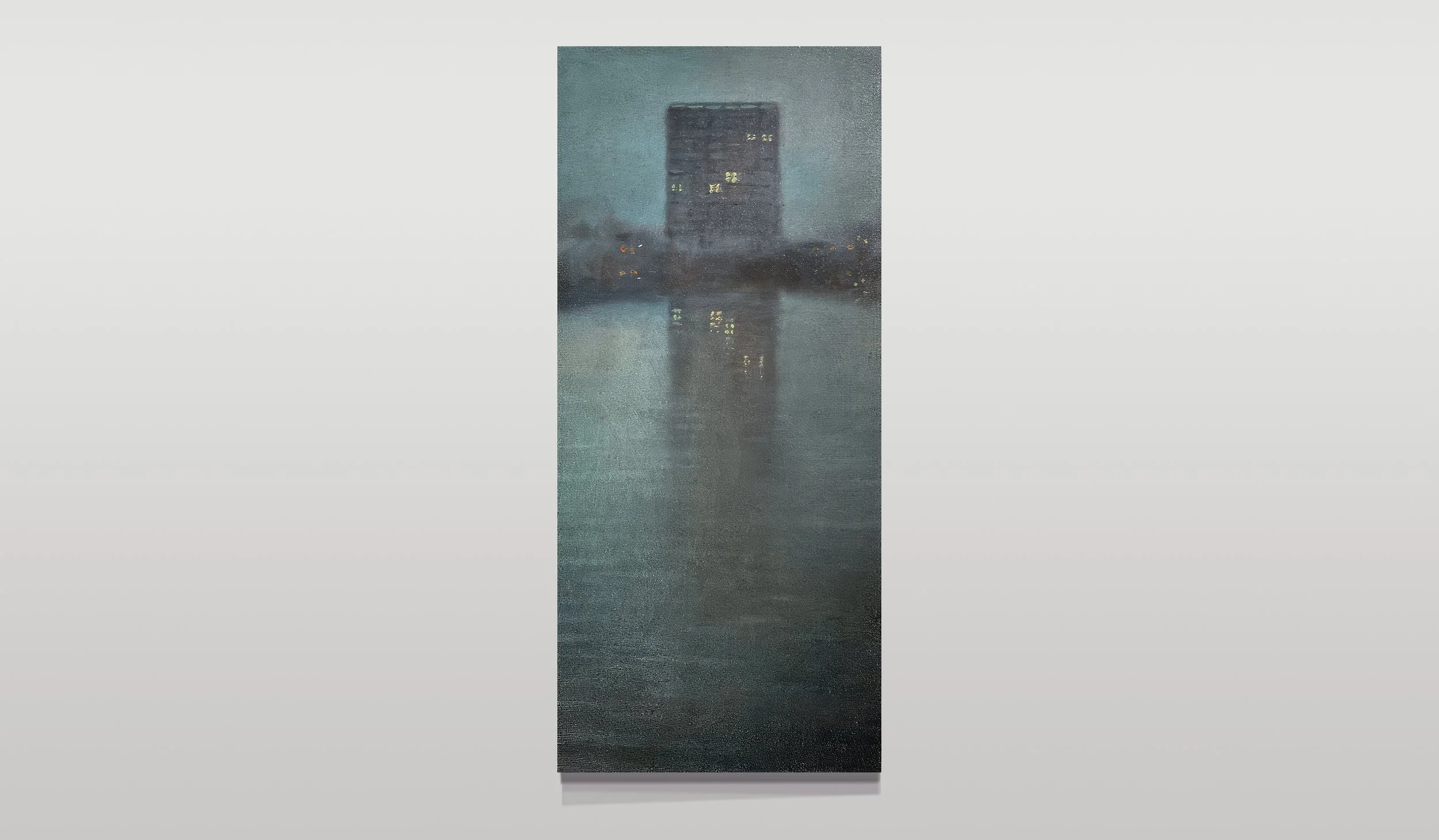 Distribution 11 (Frozen Point) - oil on muslin (14 x 34cm)