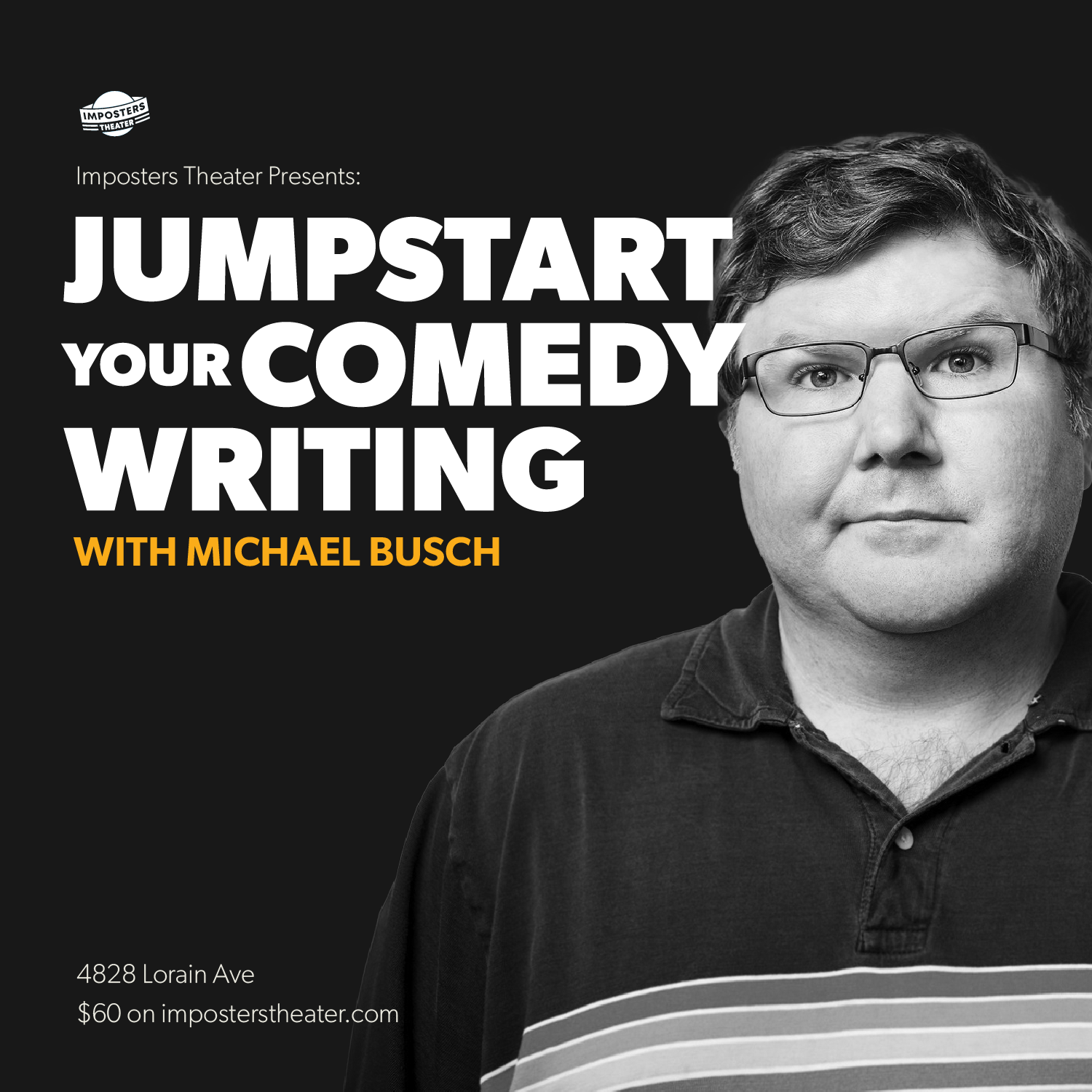 Jumpstart Your Comedy Writing Workshop with Michael Busch - 09/01/26