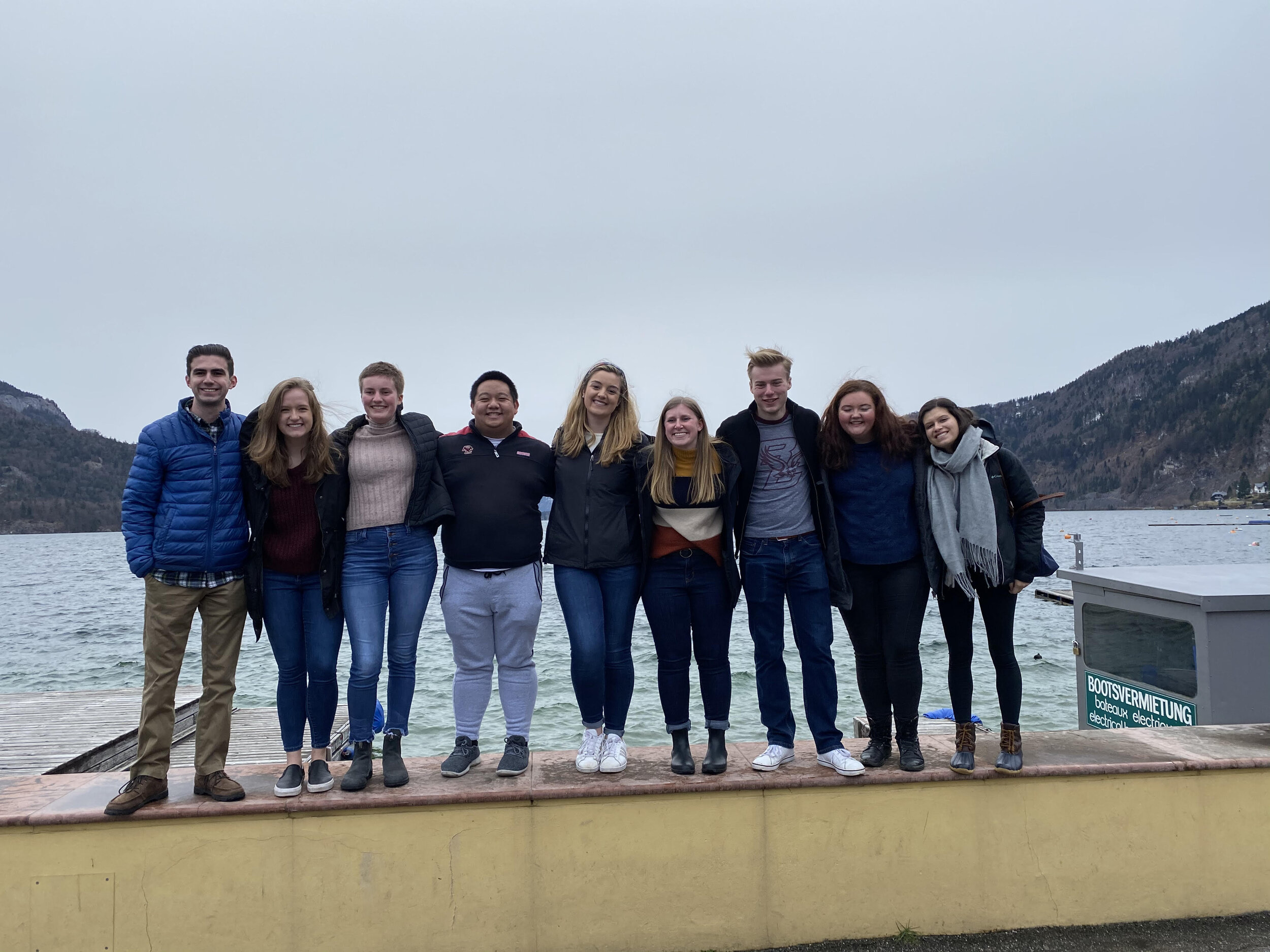 The 2019-2020 Chorale Officers on our Spring Break Singing Tour this year.