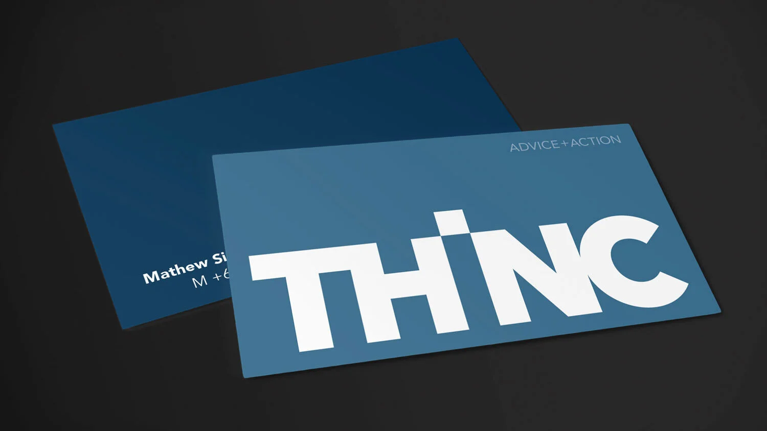 Thinc business card design by Ox brand