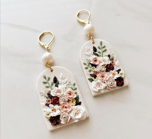 Clay earring rendition - Photo: Clay Treasures