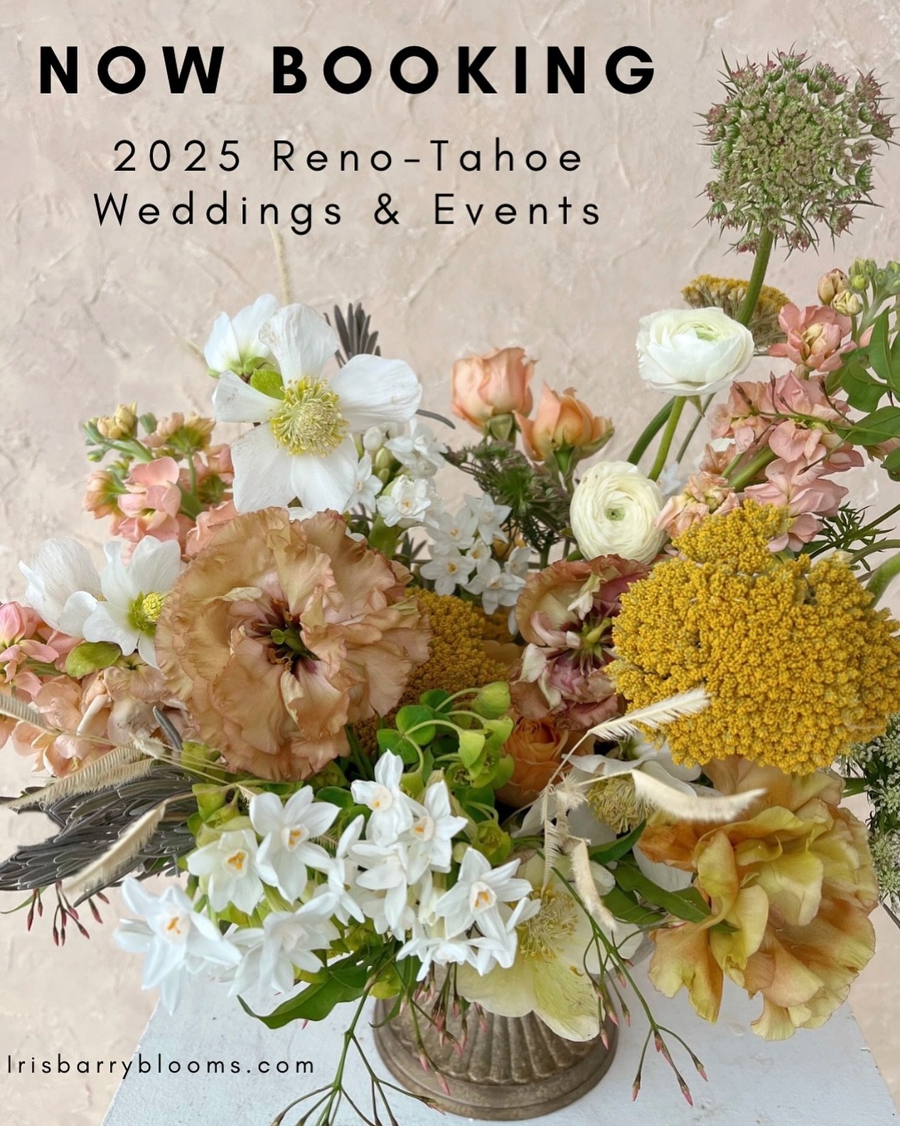 Planning an upcoming wedding or event? 💍🌼🥂Let&rsquo;s talk flowers here ➡️ Irisbarryblooms.com (link in bio).

#tahoeweddingflorist #laketahoeflorist #laketahoeweddingflorist #tahoeflorist #tahoewedding #tahoeblueestate #truckeeflorist #chaletview
