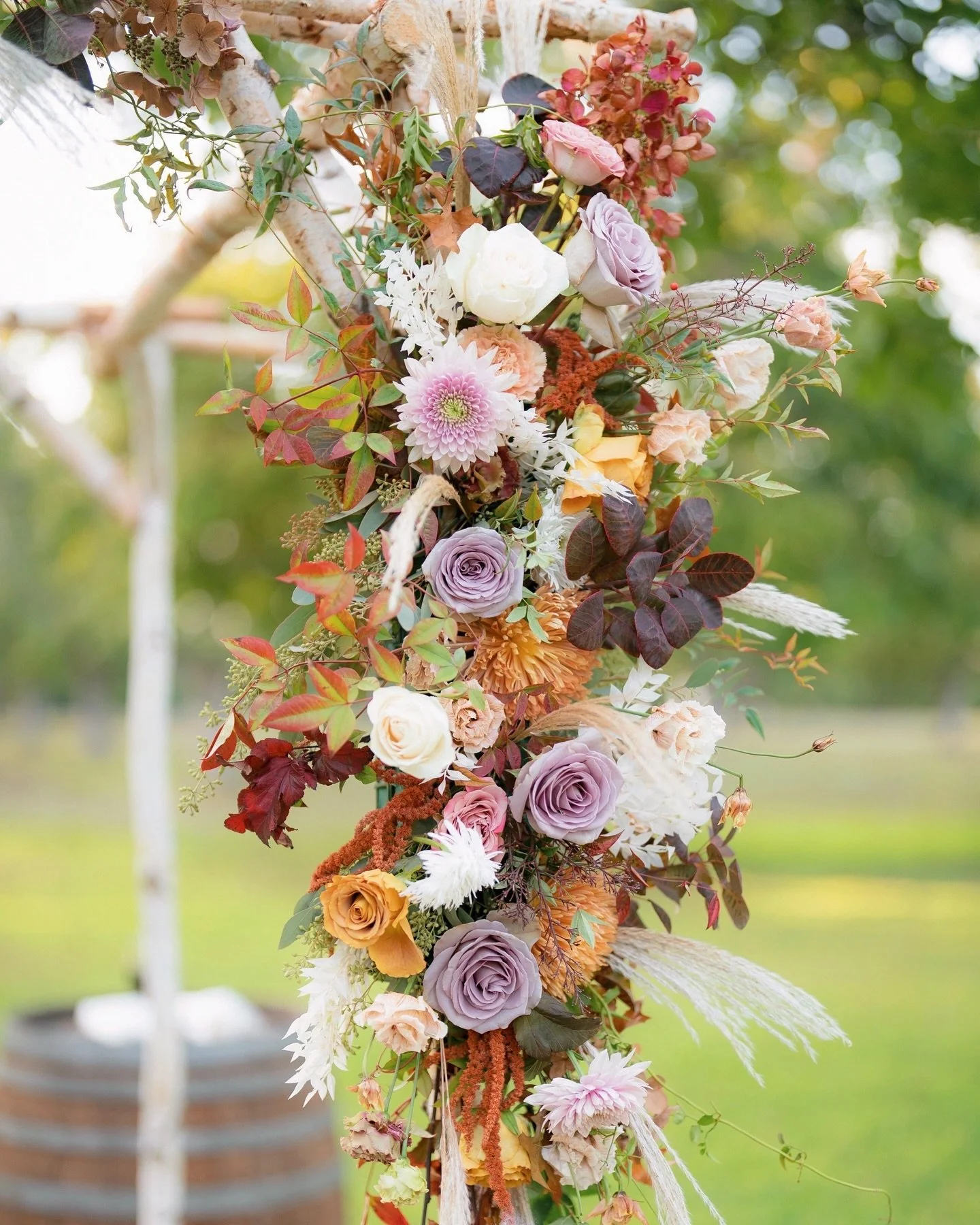 A whimsical autumn arch 🌼🪻🍁 that embodies warmth, romance, and seasonal charm. Capturing nature&rsquo;s vibrant transition with soft lavenders, rich golds, and delicate greenery.

Photographer: Kevin Dinh

#laketahoewedding #tahoeflorist #laketaho