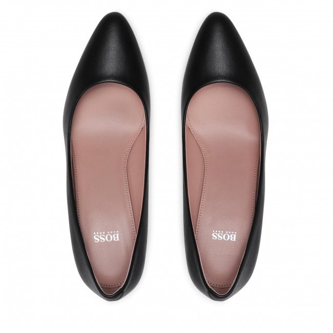 HUGO BOSS Black Leather Iris Pump in 