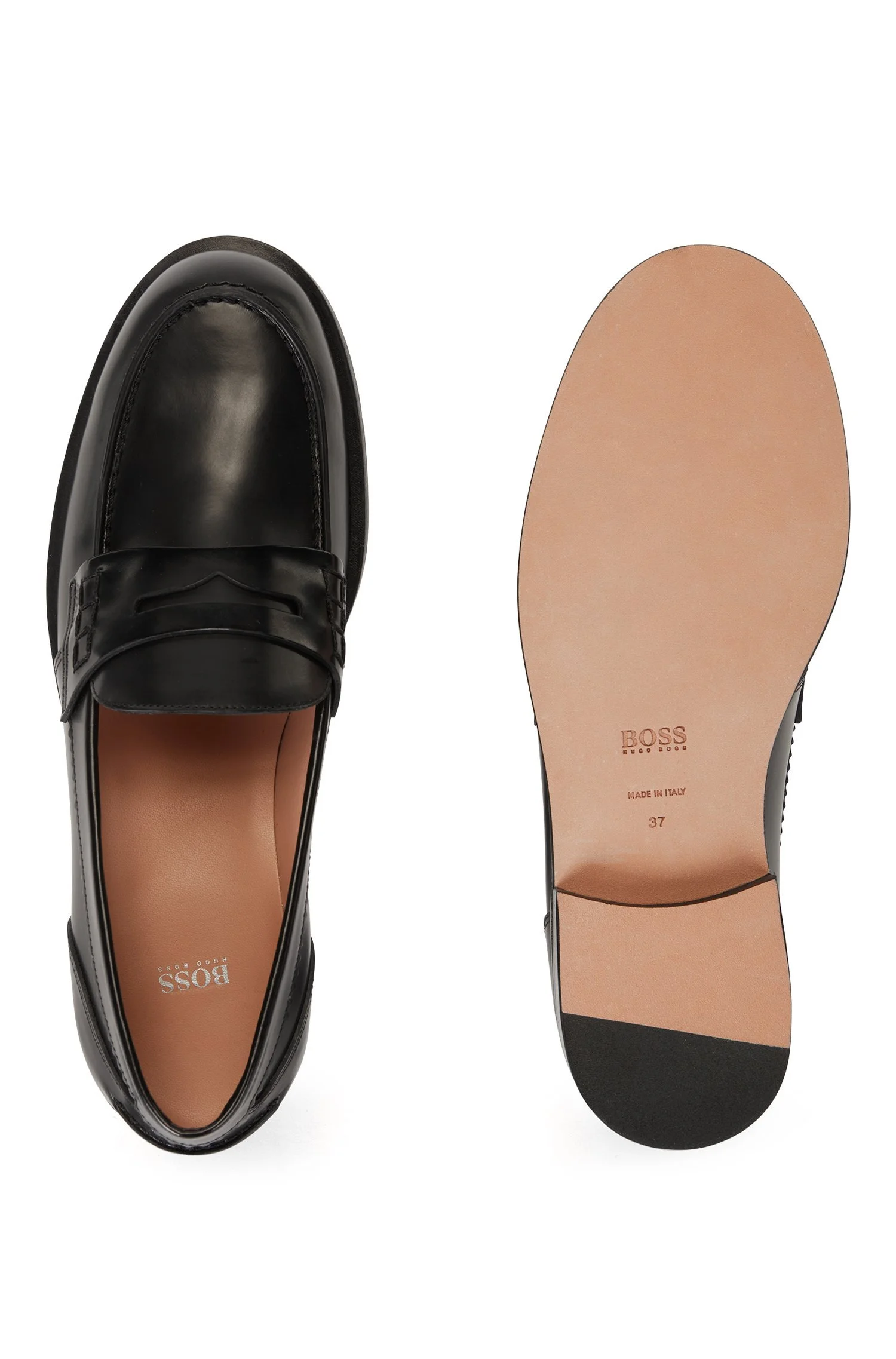 HUGO BOSS PENNY LOAFERS IN ITALIAN 