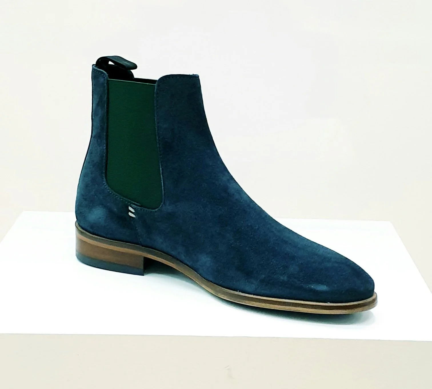 I Maschi Navy Suede Chelsea Boot 