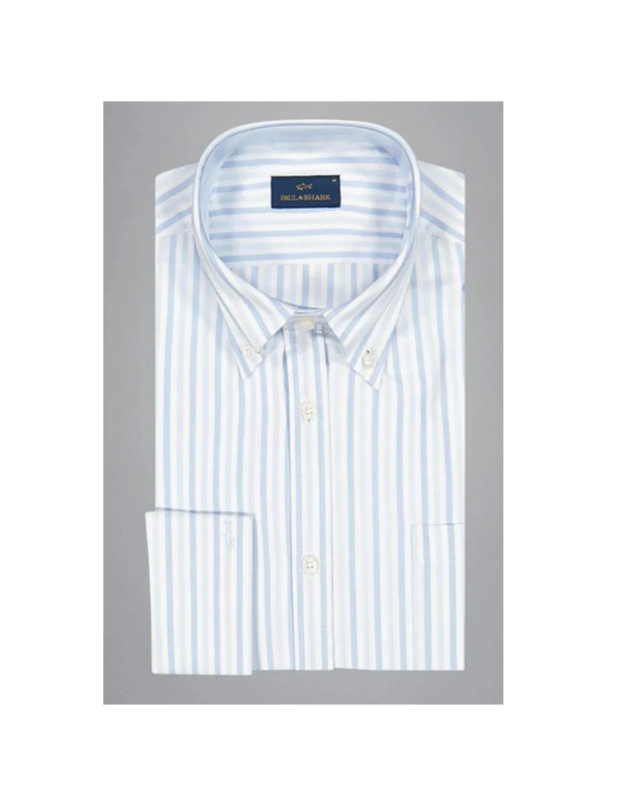 Paul&Shark | Summer Oxford Shirt in Blue/Mint Stripes