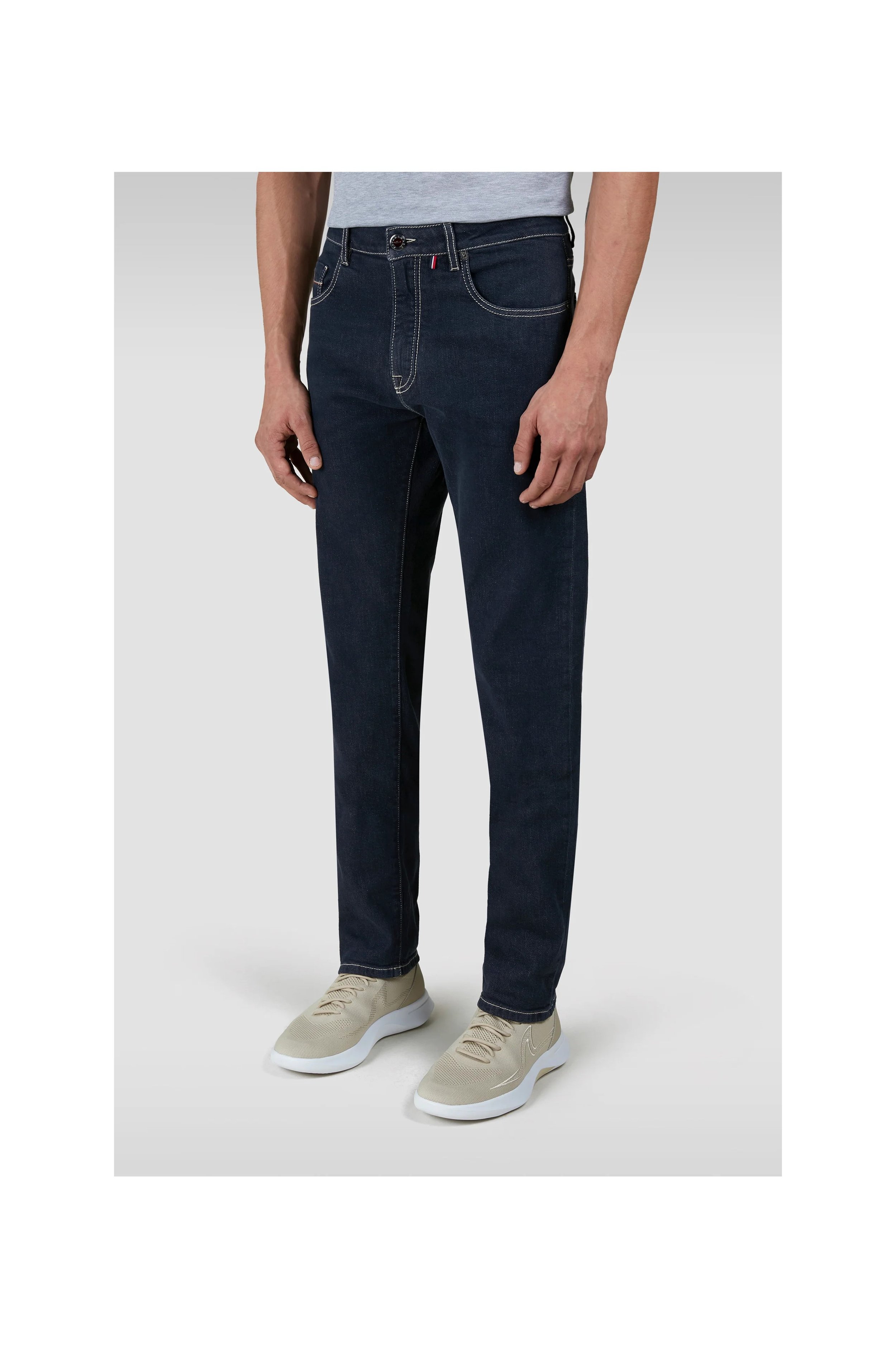 Paul & SHak Red Rivet jeans in Giza cotton     Medium Blue